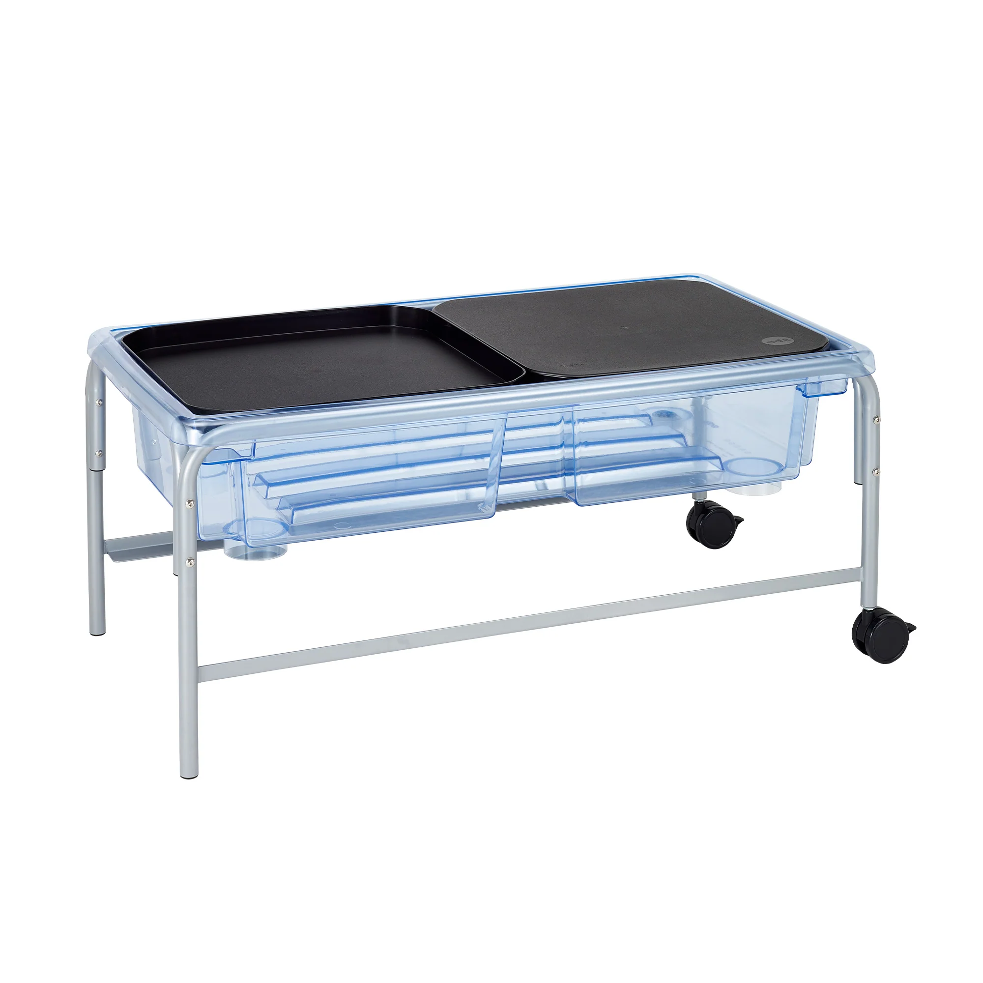 Toddler Clear-View Sand & Water Tray Set | Transparent Sensory Table with Stand & Lids