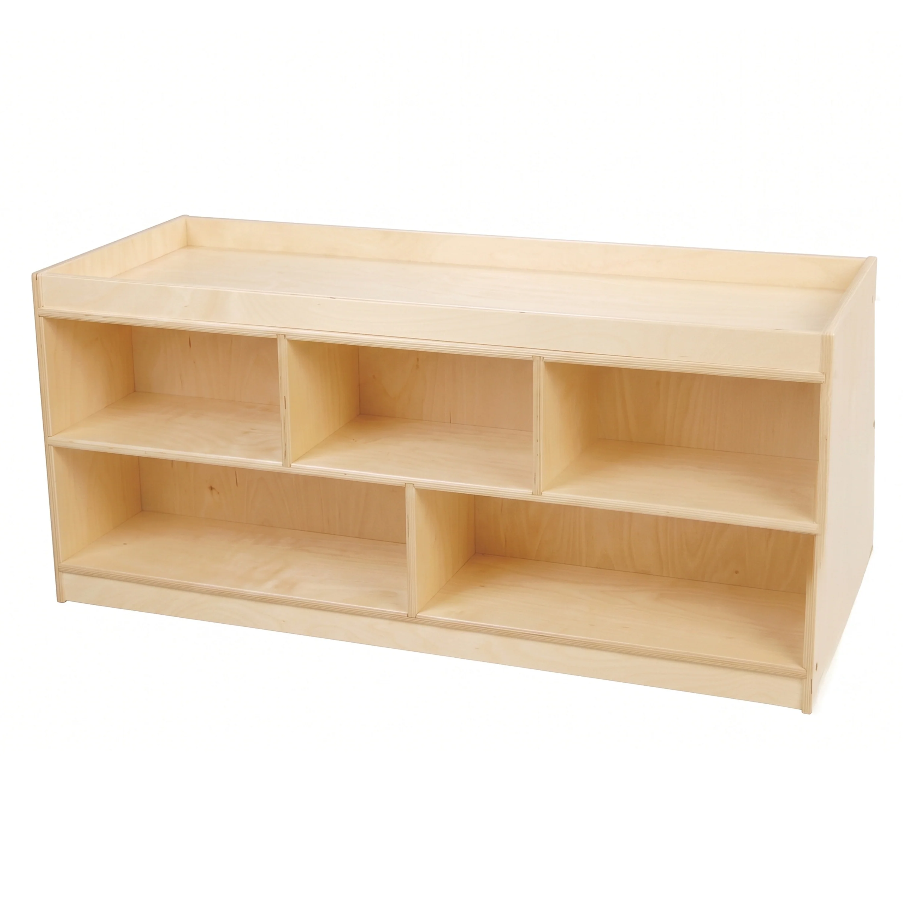 Toddler Baltic Birch Double-Sided Activity & Storage Unit with Low Play Surface