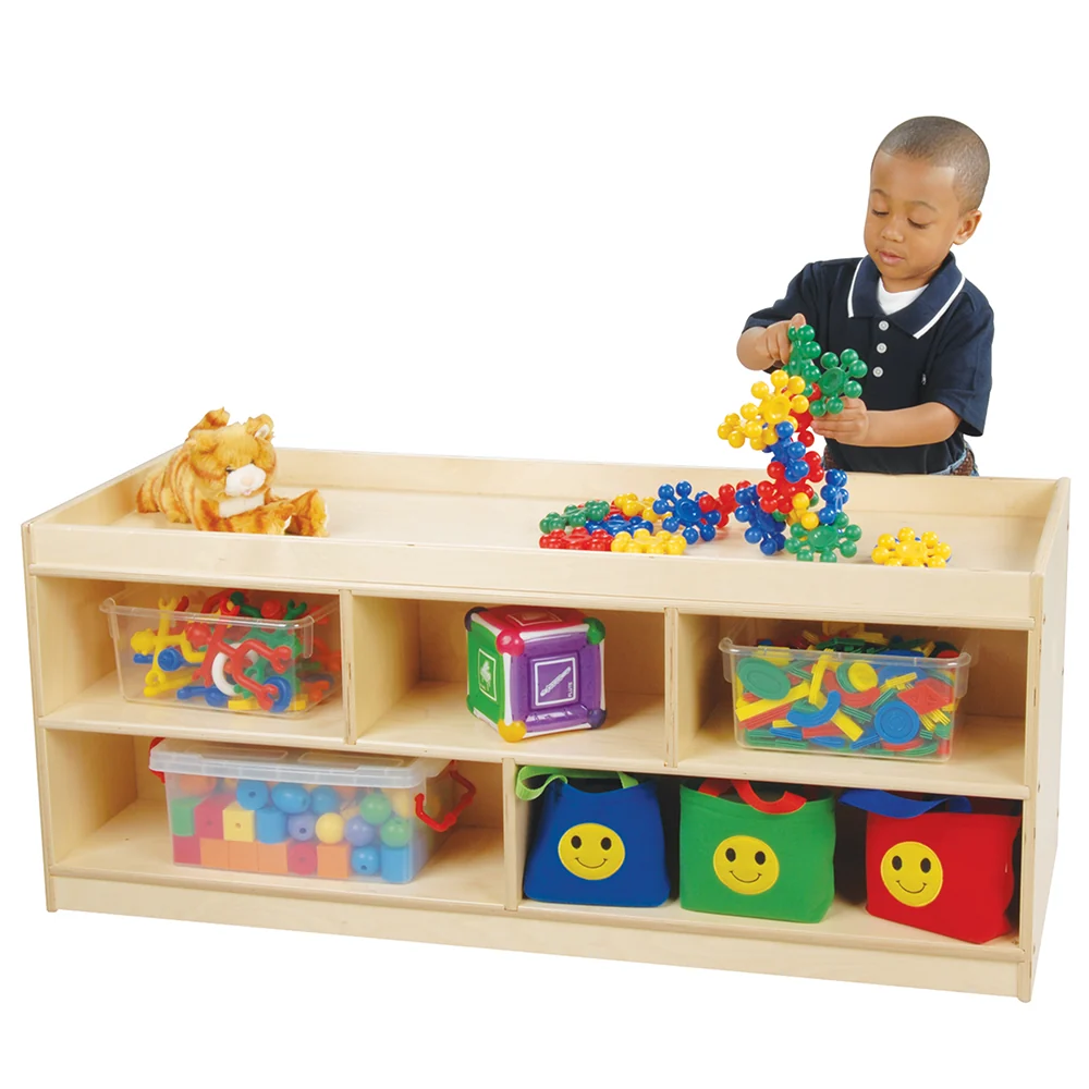 Toddler Baltic Birch Double-Sided Activity & Storage Unit with Low Play Surface - Image 2