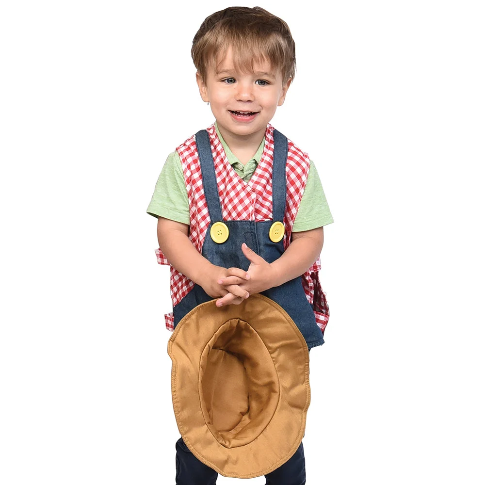 Toddler Dress-Up Vests & Hats Collection: Role-Play Set of 5 | Astronaut, Chef, Farmer, Nature Explorer & Pilot - Image 10