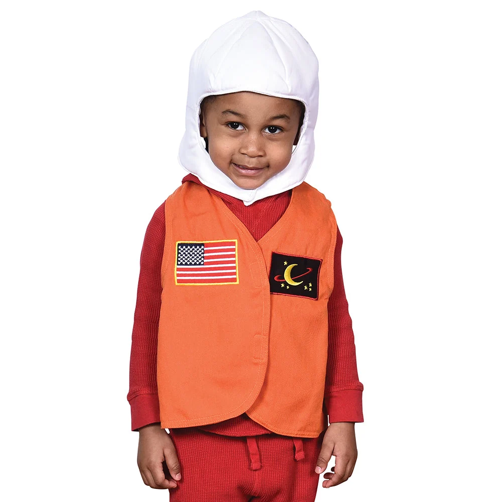 Toddler Dress-Up Vests & Hats Collection: Role-Play Set of 5 | Astronaut, Chef, Farmer, Nature Explorer & Pilot - Image 20
