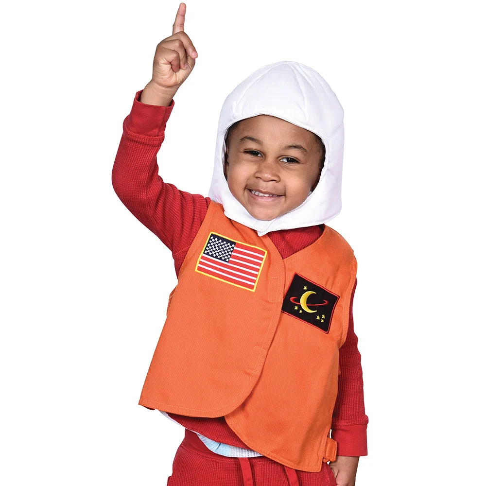 Toddler Dress-Up Vests & Hats Collection: Role-Play Set of 5 | Astronaut, Chef, Farmer, Nature Explorer & Pilot - Image 21