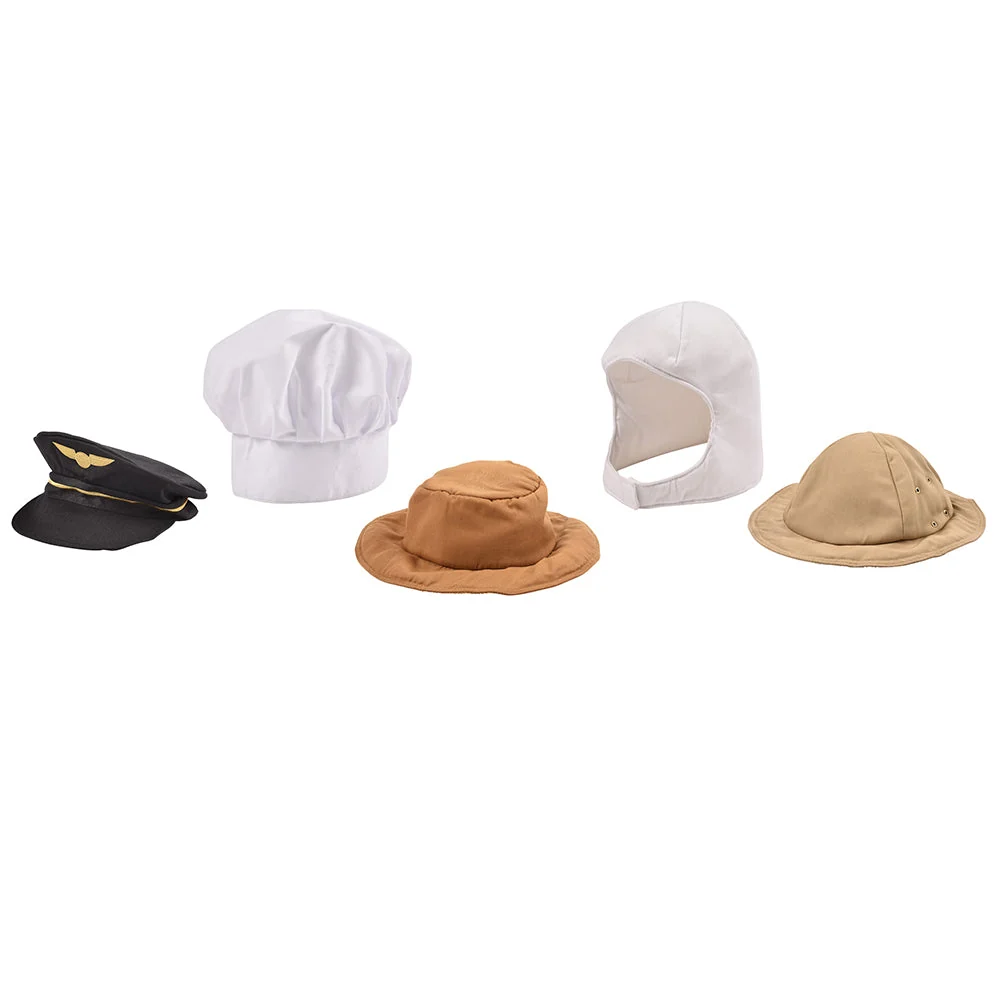 Toddler Dress-Up Vests & Hats Collection: Role-Play Set of 5 | Astronaut, Chef, Farmer, Nature Explorer & Pilot - Image 4