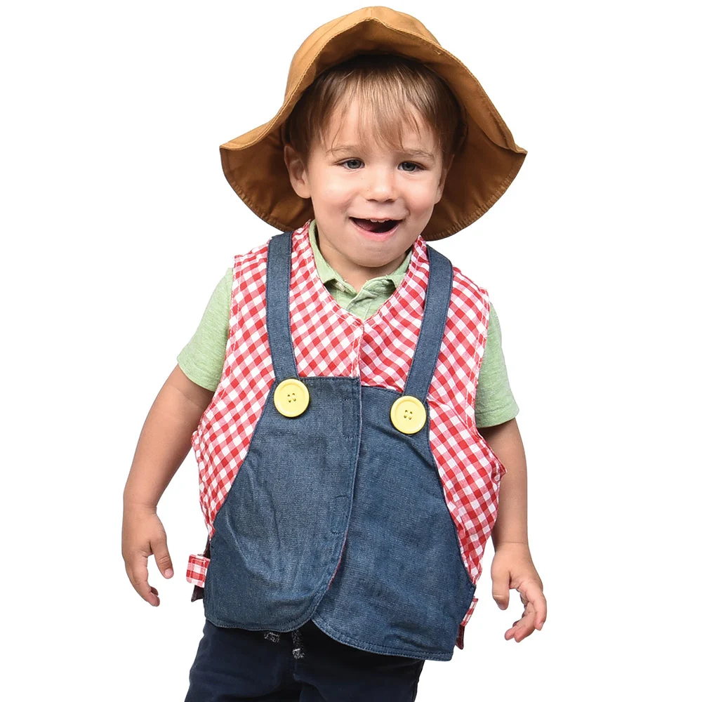 Toddler Dress-Up Vests & Hats Collection: Role-Play Set of 5 | Astronaut, Chef, Farmer, Nature Explorer & Pilot - Image 9
