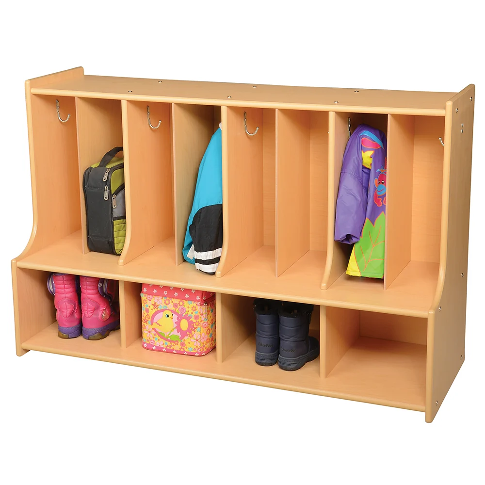 Toddler Locker Unit with Cubbies, Seat & Coat Hooks - Image 10