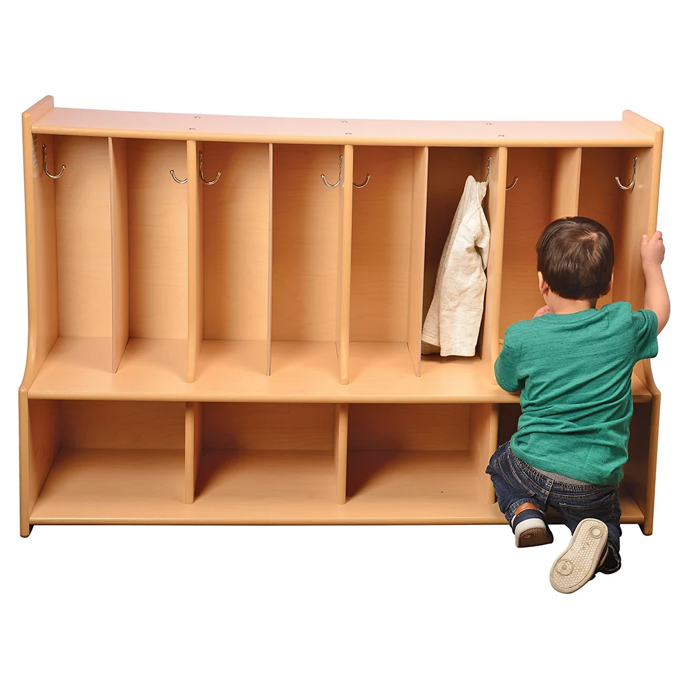 Toddler Locker Unit with Cubbies, Seat & Coat Hooks - Image 13