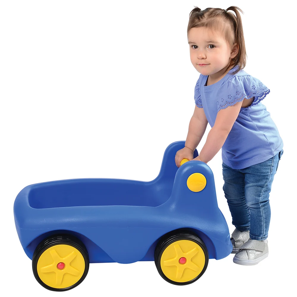 Heavy-Duty Low-Profile Toddler Big Blue Wagon | Perfect for Indoor & Outdoor Play - Image 2