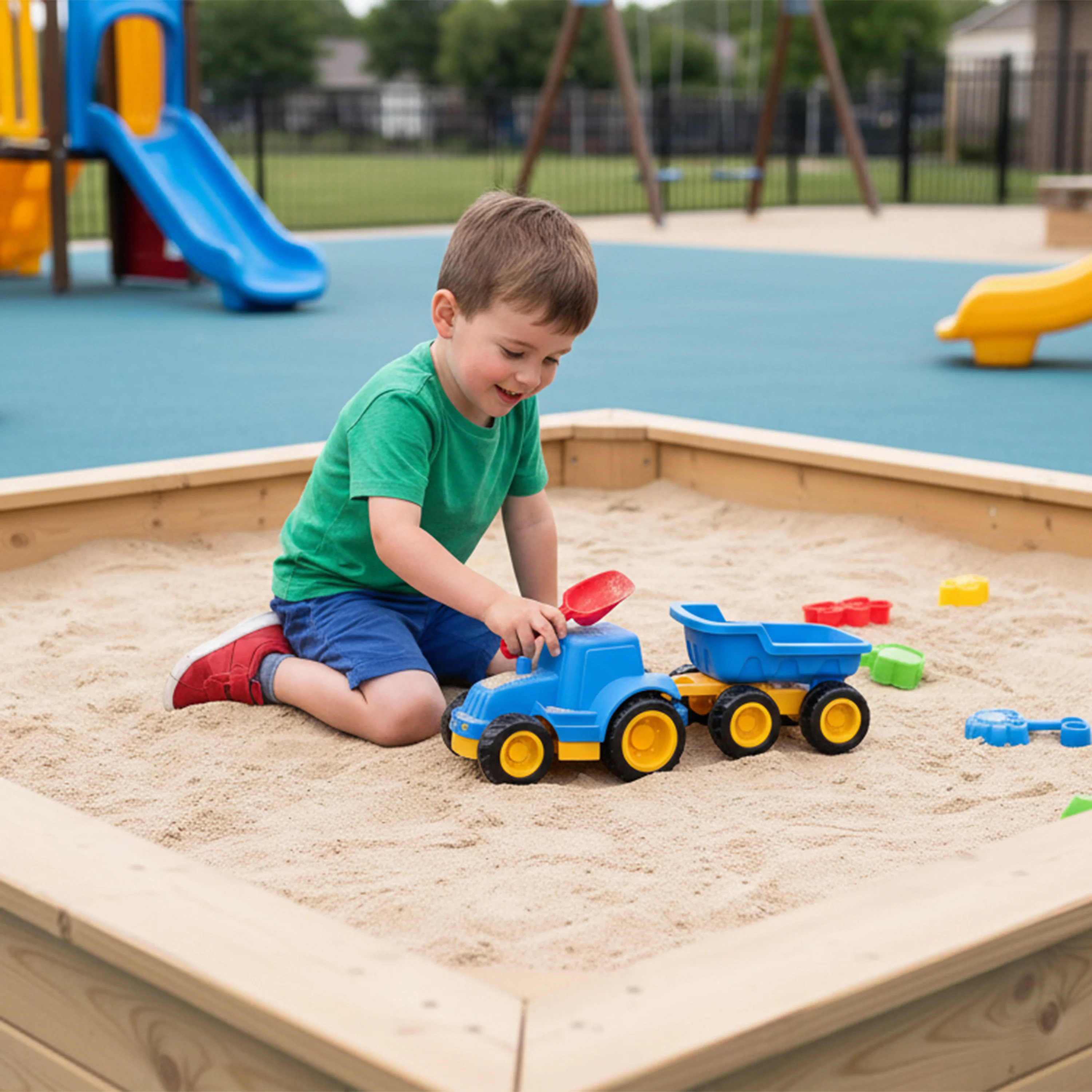 Toddler Tough Truck with Trailer | Classroom-Grade Construction Vehicle for Early Learners