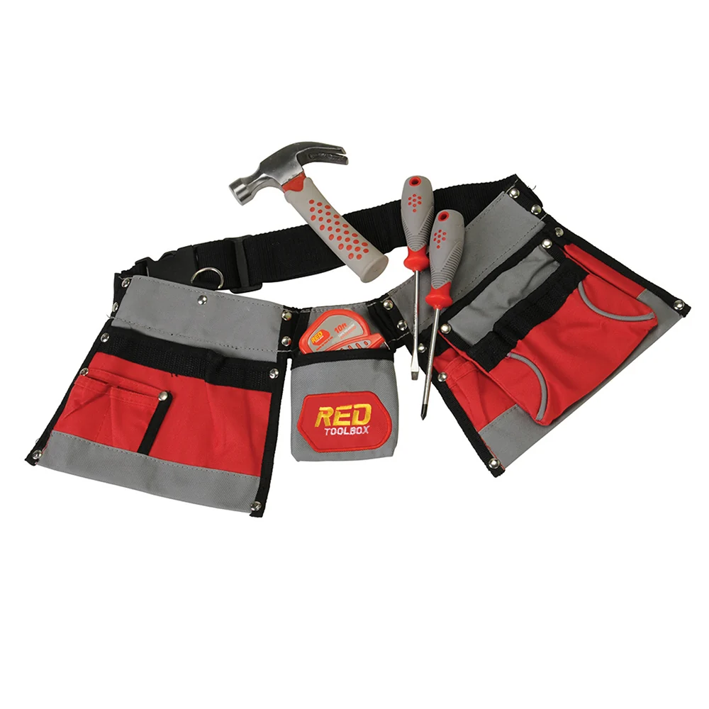 Real Tool Set with Adjustable Tool Belt – 5 Piece Child-Sized Tool Kit - Image 6