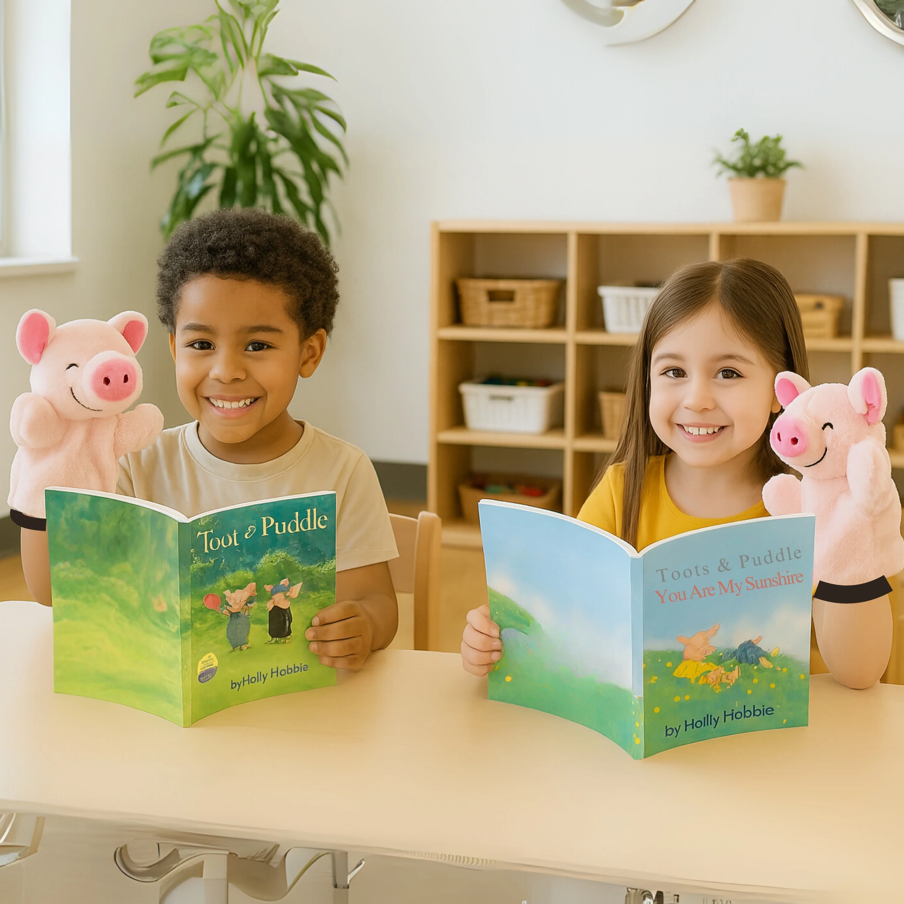 Toot & Puddle Storytime Puppet Set | 2 Hardcover Books & Plush Pig Puppets