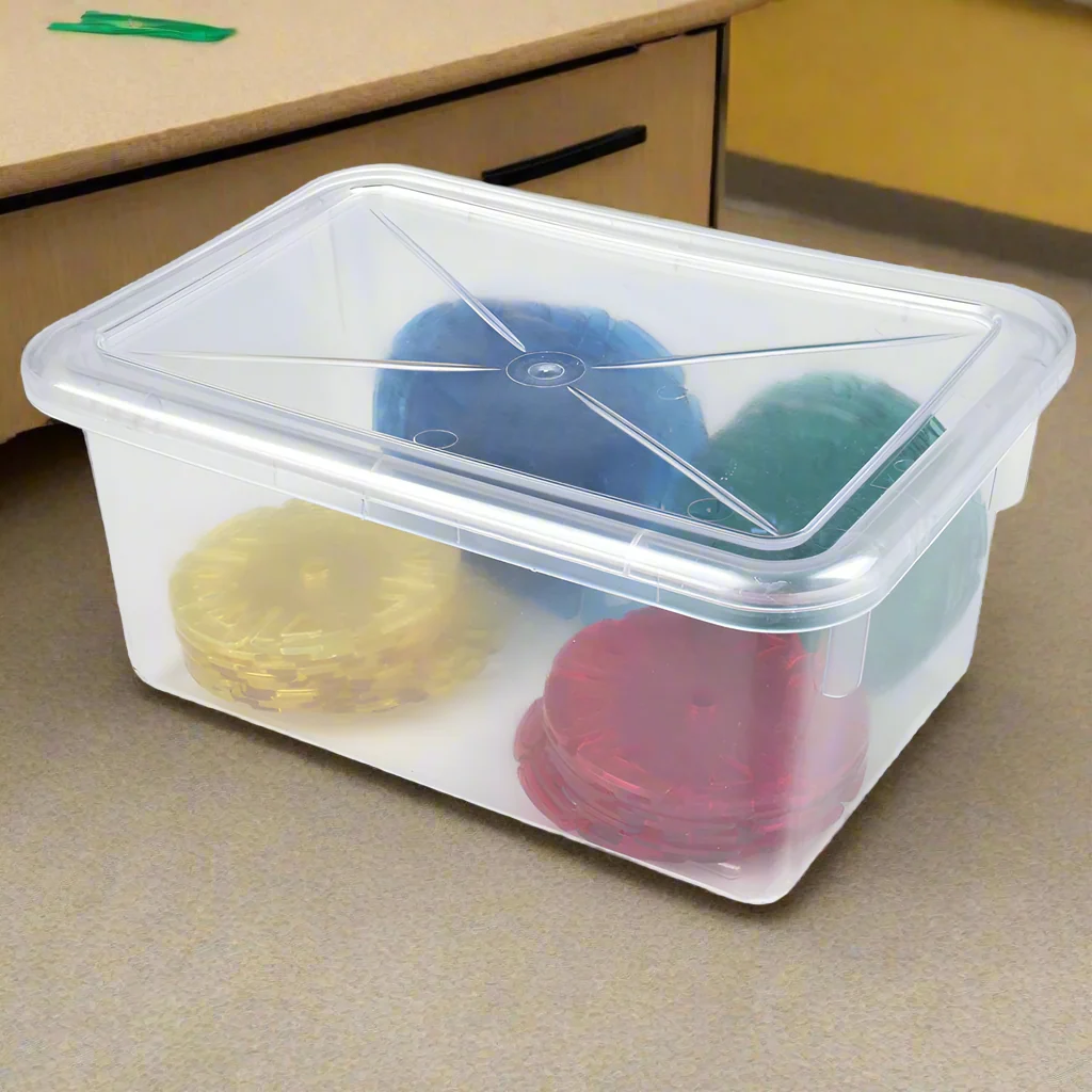Clear Tough Tote | Durable Classroom Storage Bin - Image 2