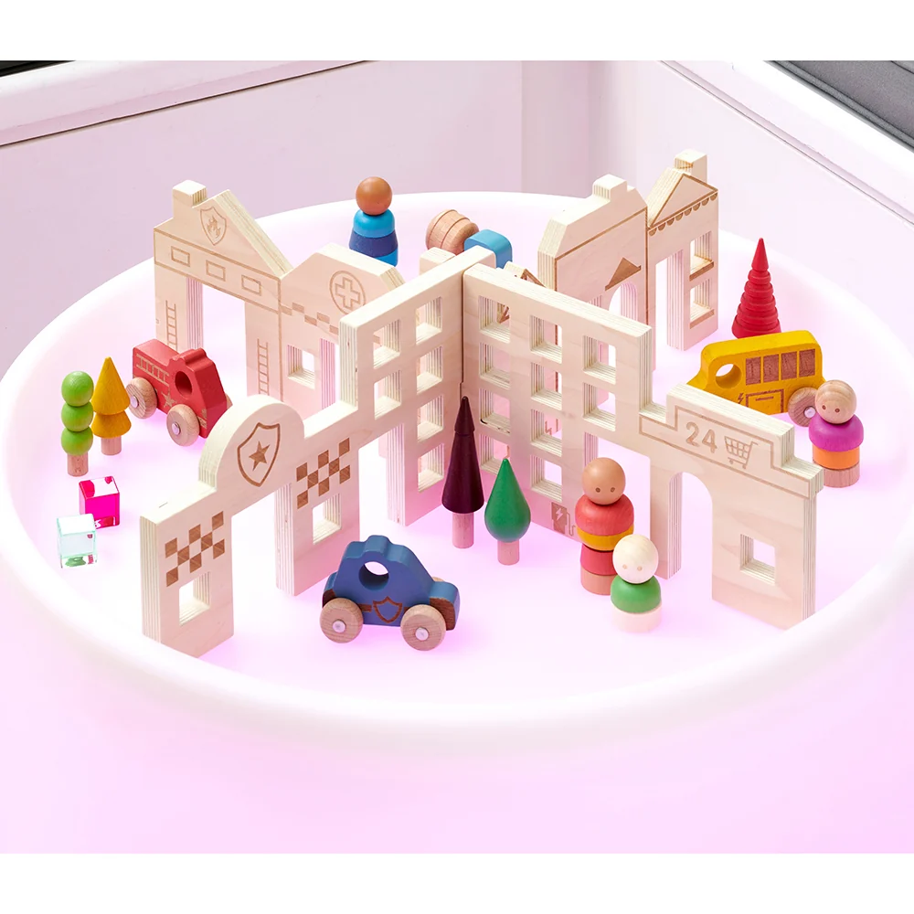 Tactile Town Discovery Dividers | Wooden Storytelling & Sensory Play Panels - Image 2