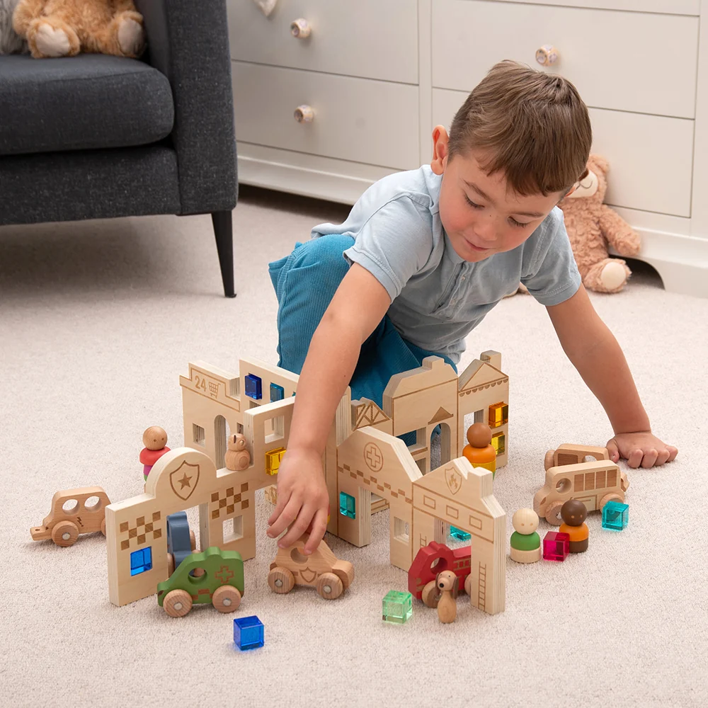 Tactile Town Discovery Dividers | Wooden Storytelling & Sensory Play Panels - Image 3