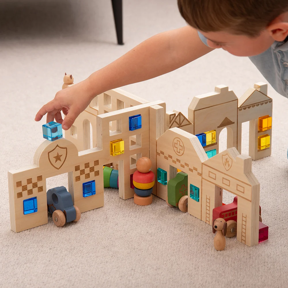 Tactile Town Discovery Dividers | Wooden Storytelling & Sensory Play Panels - Image 5