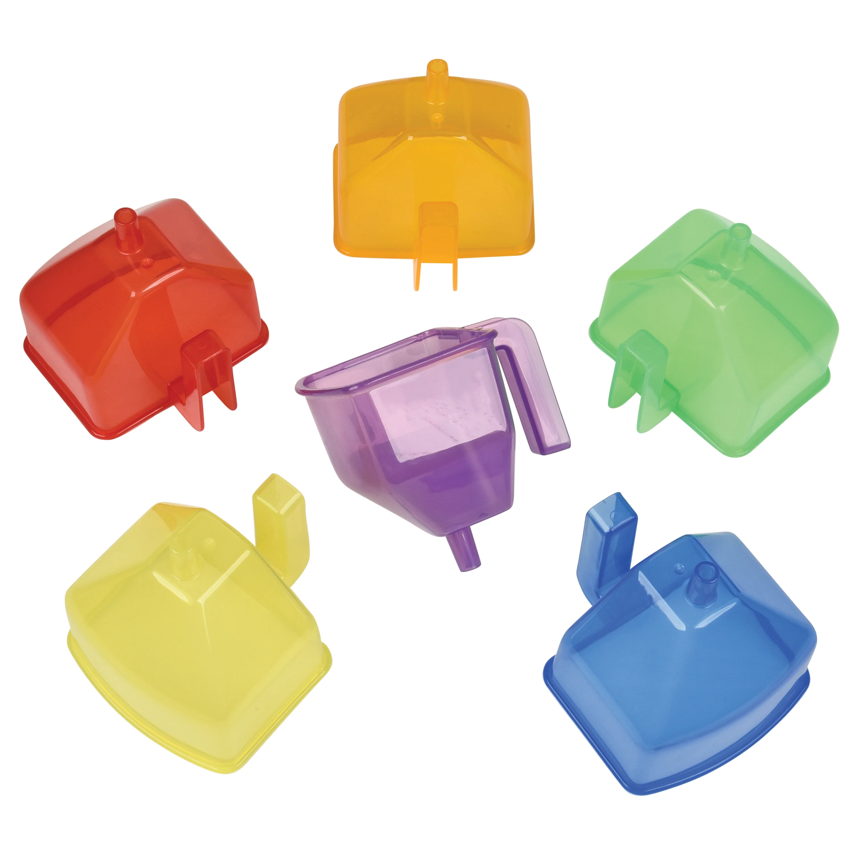 Translucent Funnels with Handles | 6-Piece Water, Sand & Sensory Play Set - Image 2
