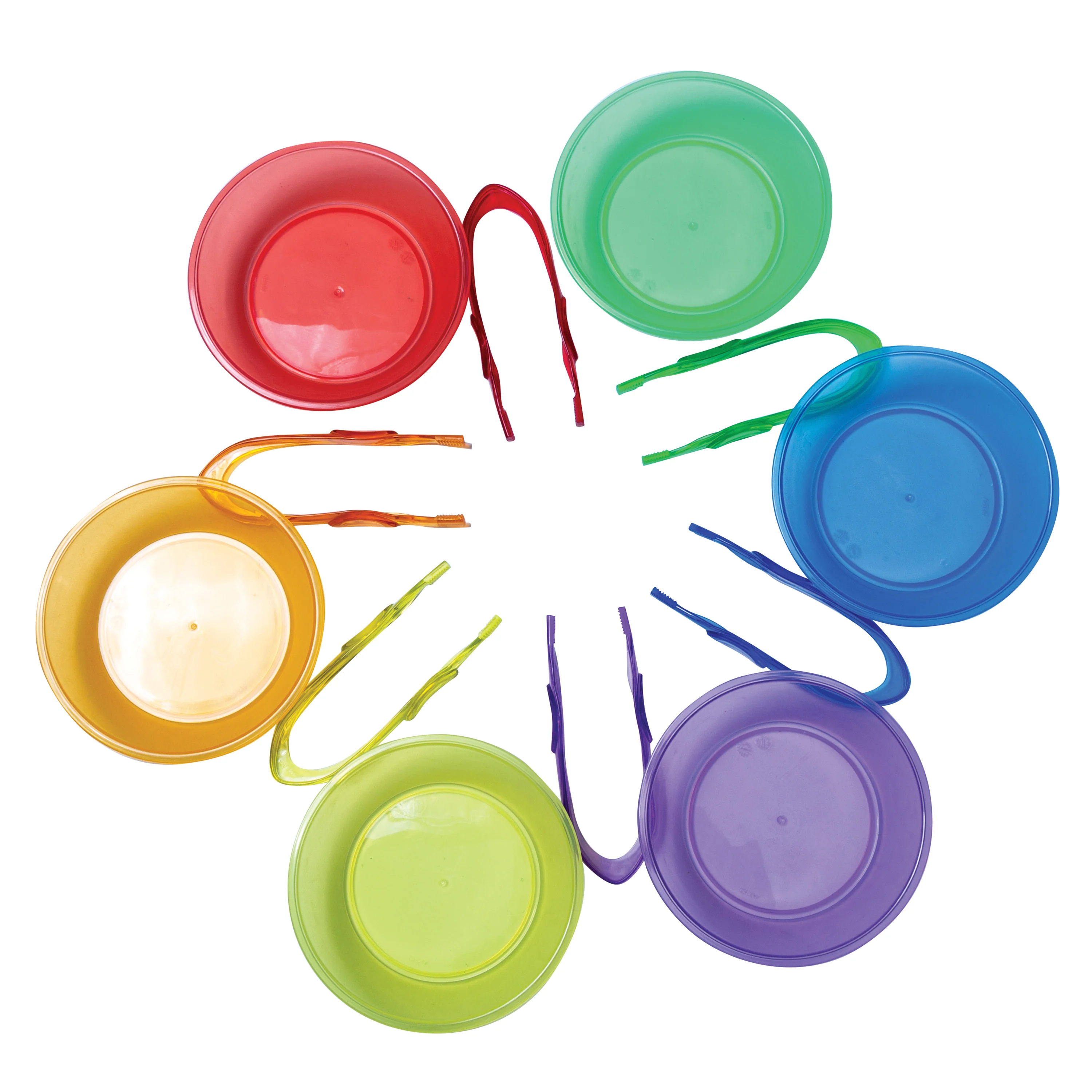 Translucent Sorting Bowls & Tweezers | 12-Piece Color Sorting, Fine Motor, and Light Table Sensory Play Set - Image 3