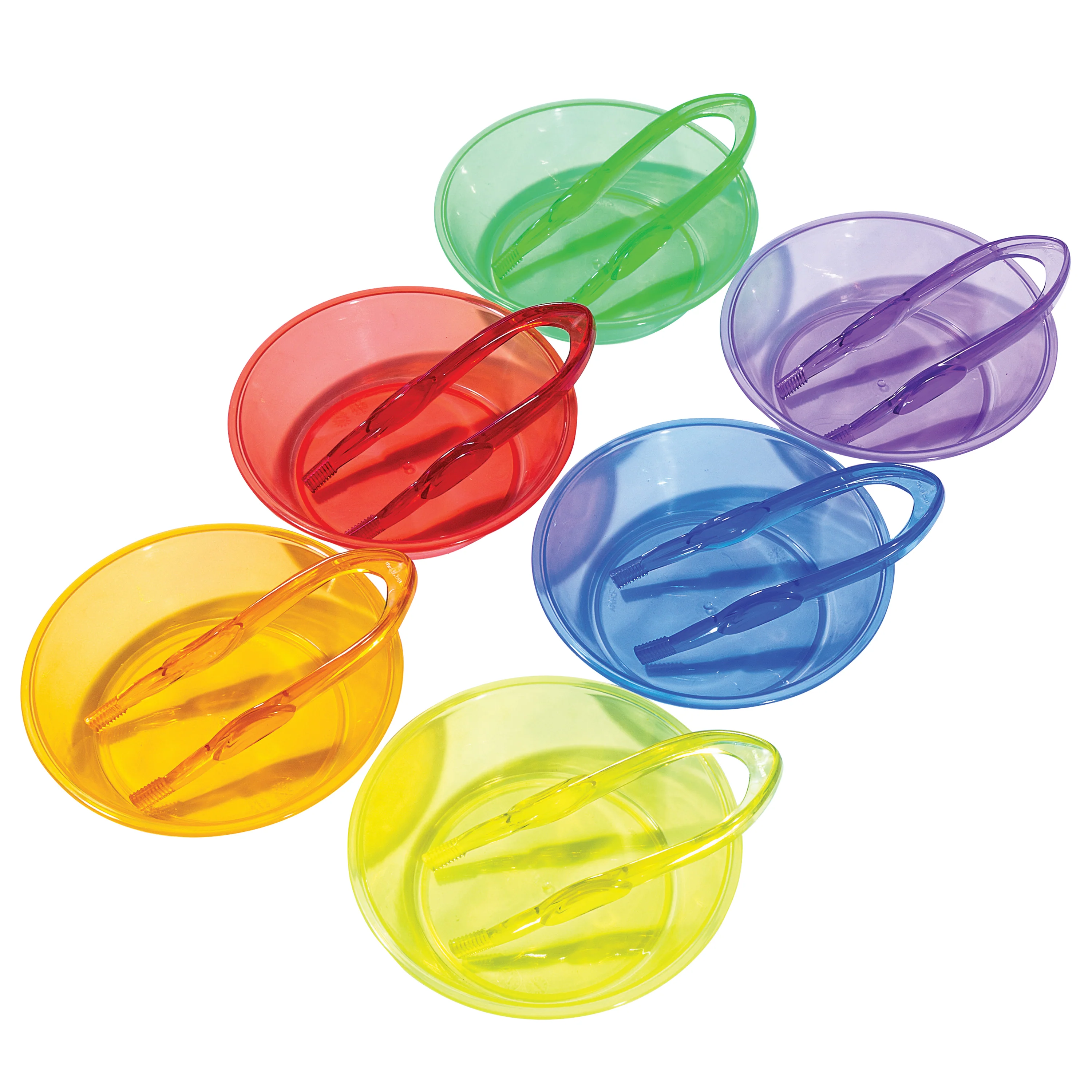 Translucent Sorting Bowls & Tweezers | 12-Piece Color Sorting, Fine Motor, and Light Table Sensory Play Set - Image 4