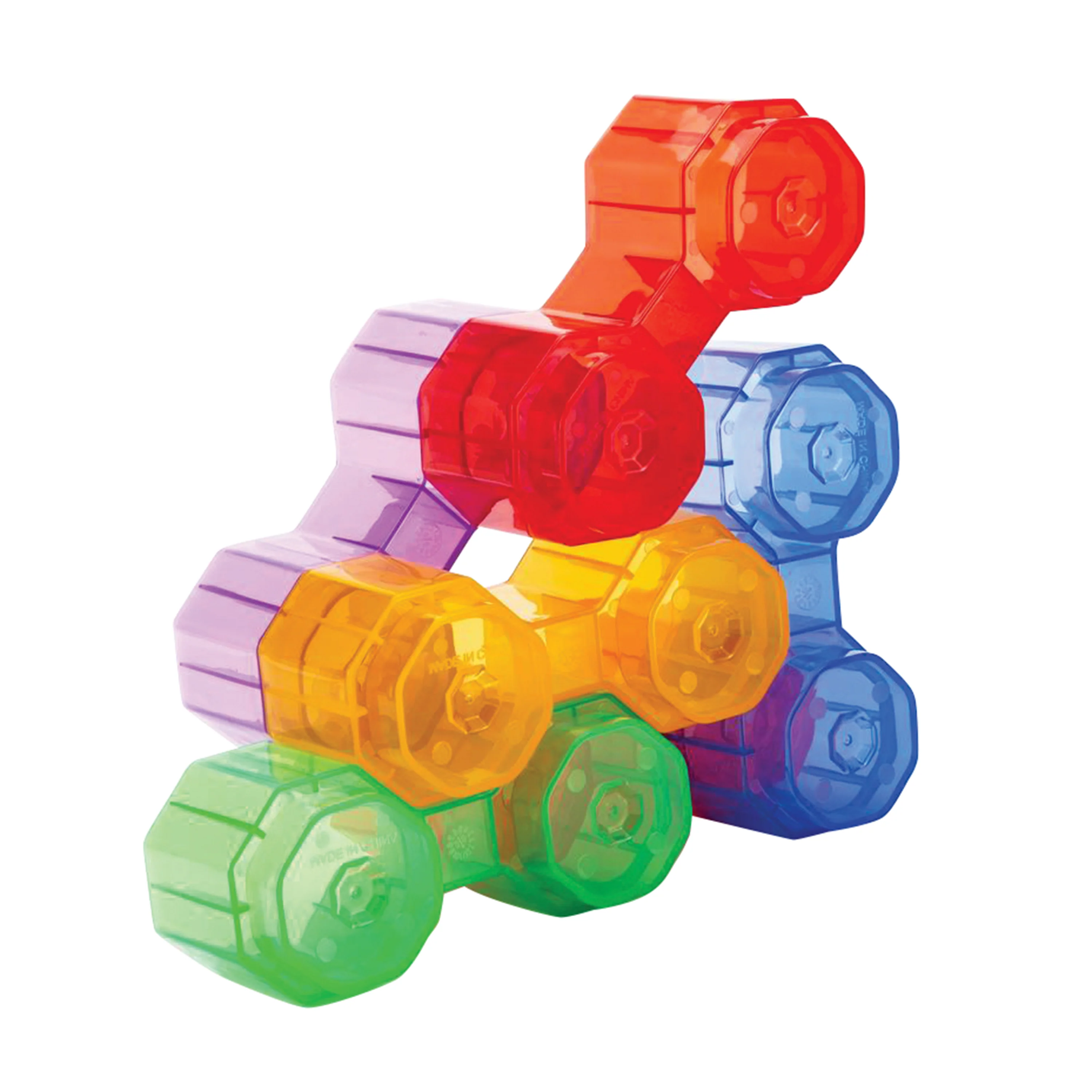 Translucent Twin Blocks | 48-Piece Interlocking Building Set for Light Table Play, Early Engineering & Fine Motor Development - Image 5