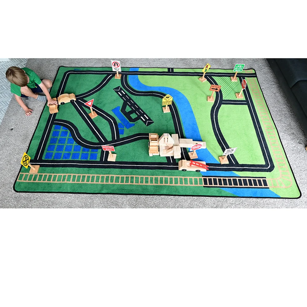 Carpet for Kids® Transportation Rug, 6' x 9' Size - Rectangle - Image 4