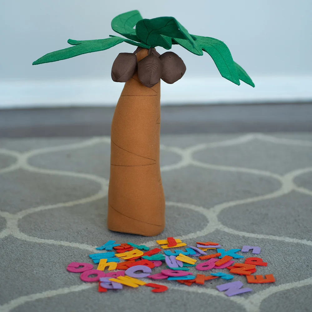 Chicka Chicka Boom Boom Alphabet Tree Set | 14" Fabric Tree with 52 Uppercase & Lowercase Letters* - Image 3