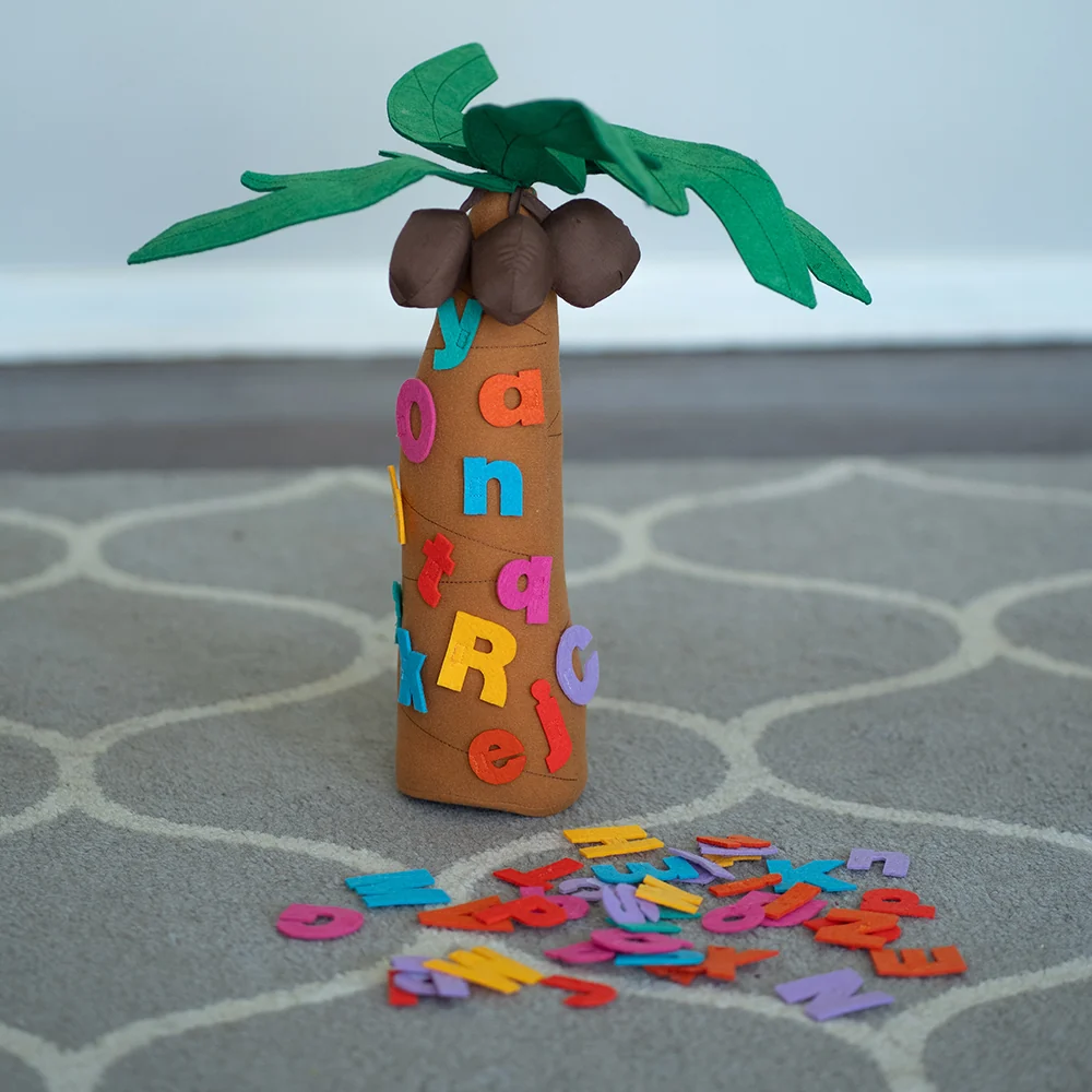 Chicka Chicka Boom Boom Alphabet Tree Set | 14" Fabric Tree with 52 Uppercase & Lowercase Letters* - Image 5