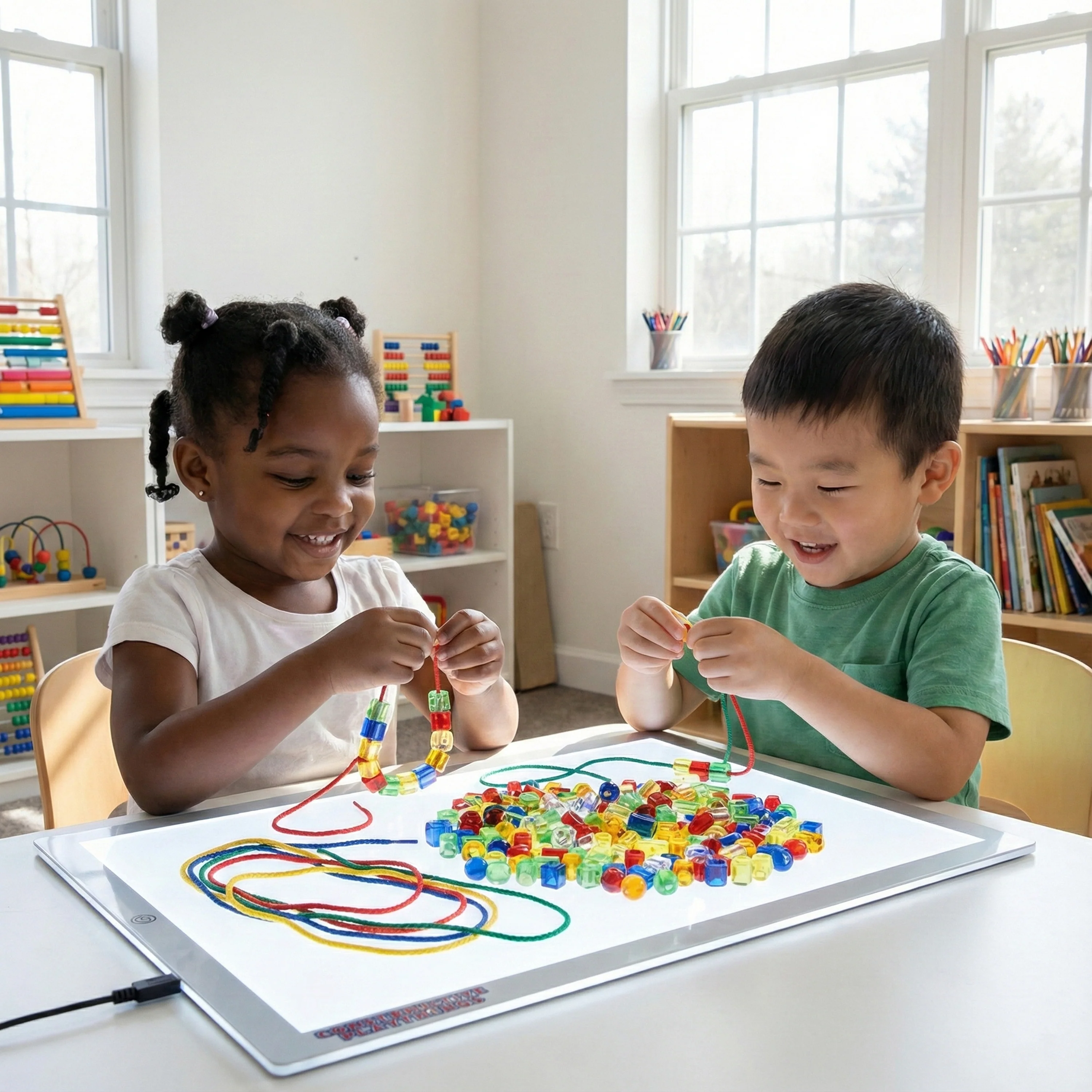 Ultra Bright LED Light Panel | 3-Setting Sensory & Color Exploration Tool - Image 2