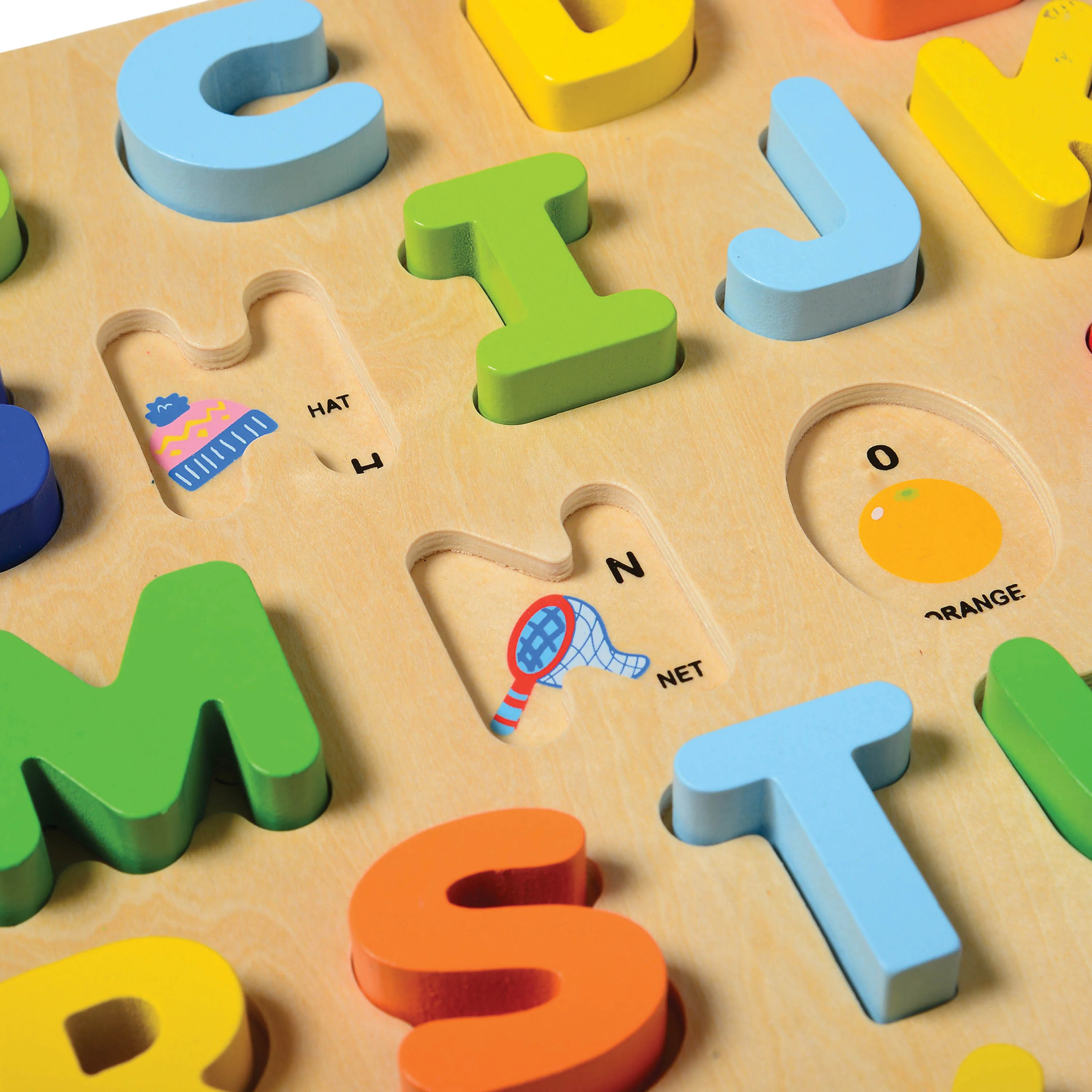 Wooden Uppercase Alphabet Puzzle | Colorful ABC Block Matching Tray & Letters - Image 4