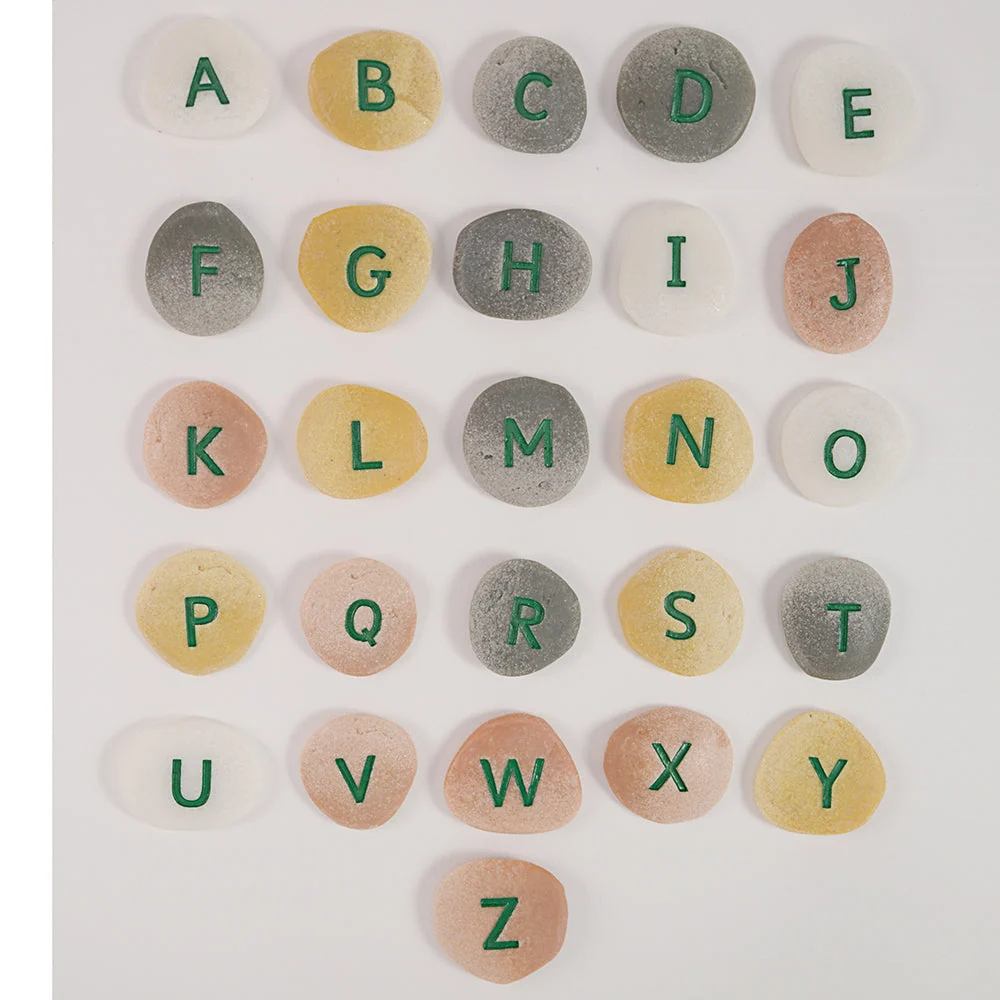 Yellow Door® Tactile Uppercase Alphabet Pebbles - Image 4