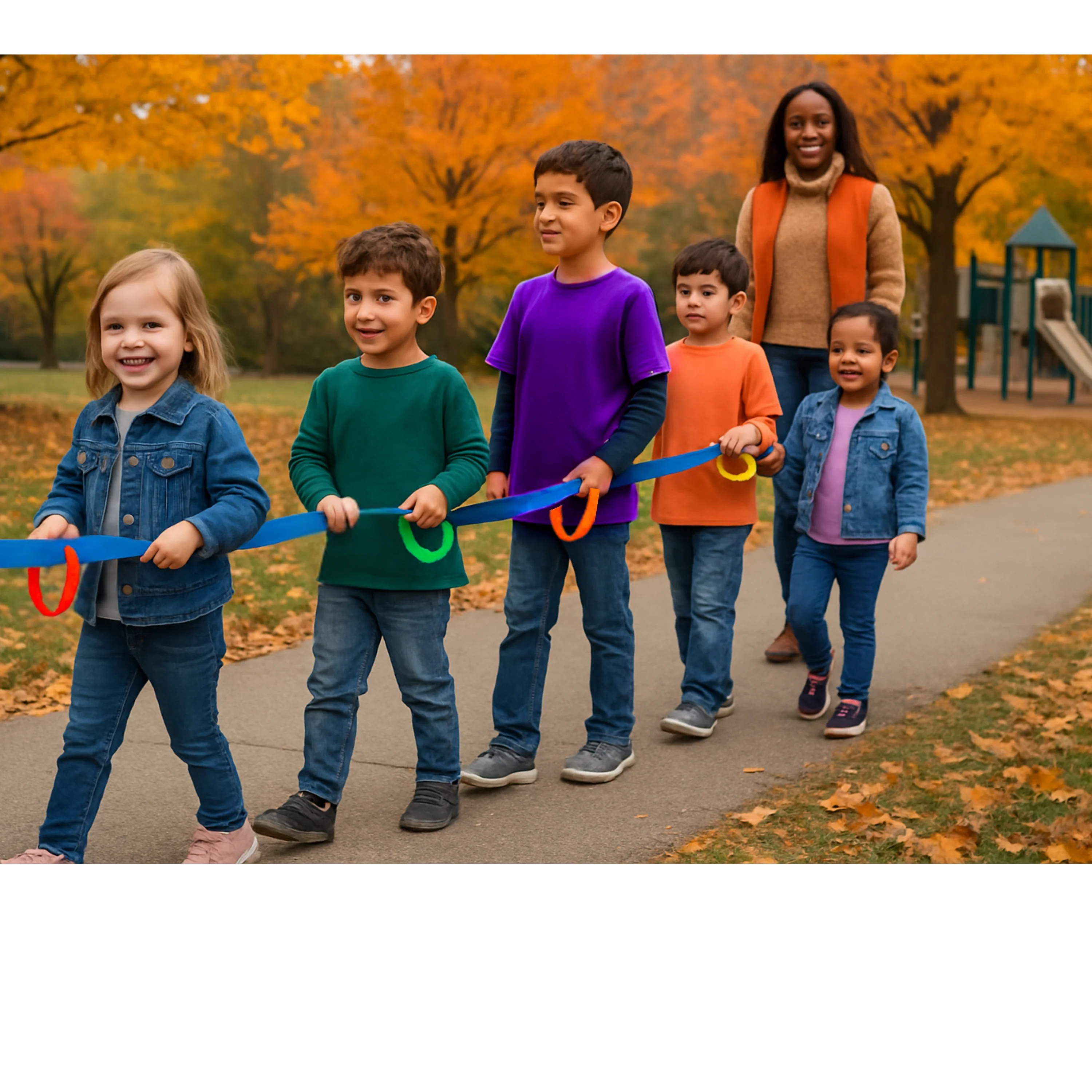 Walking Rope | Colorful Safety Line with 12 Easy-To-Grasp Handles - Image 3