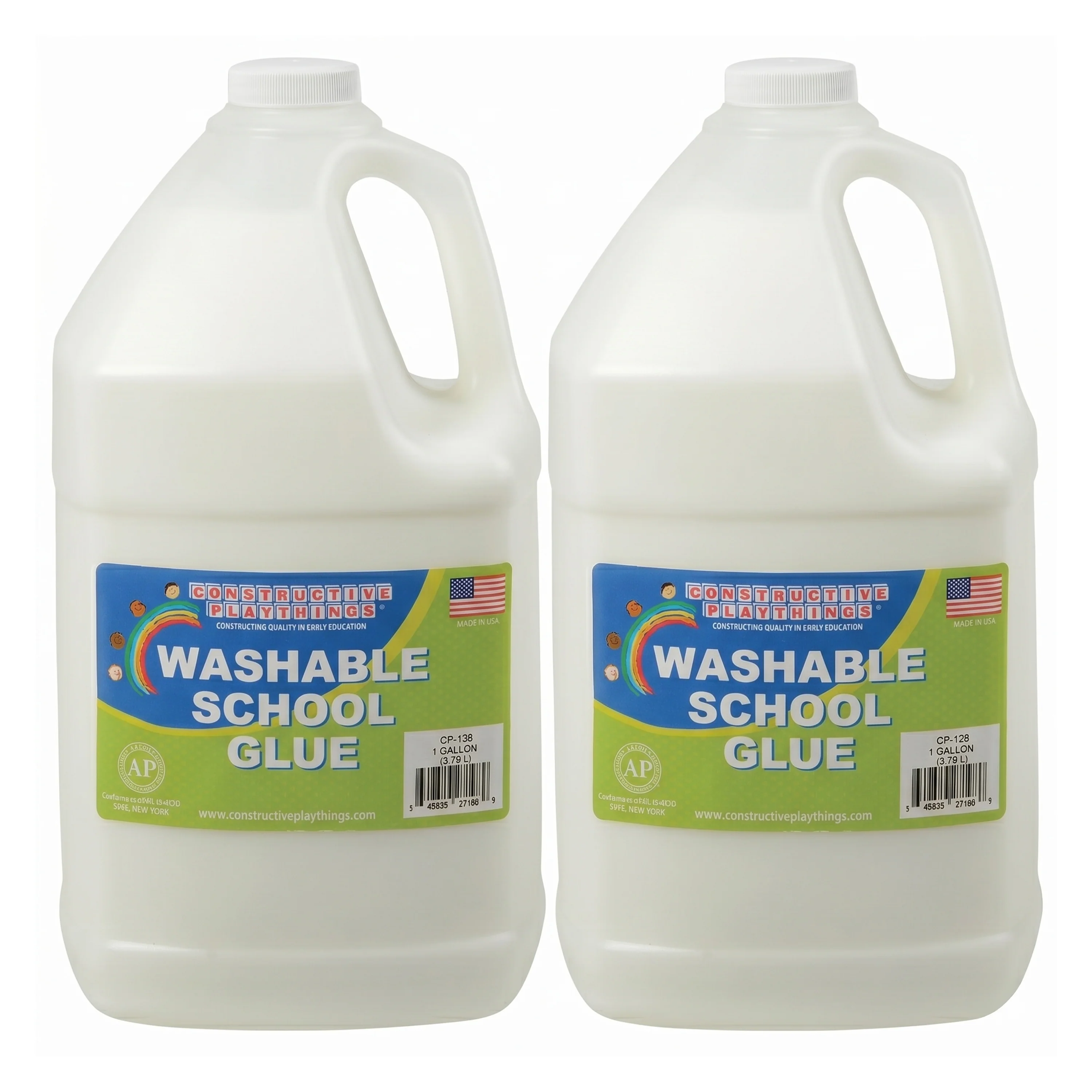 Washable White School Glue Gallon Bundle | Set of 2 Non-Toxic Craft Glue Jugs - Image 2