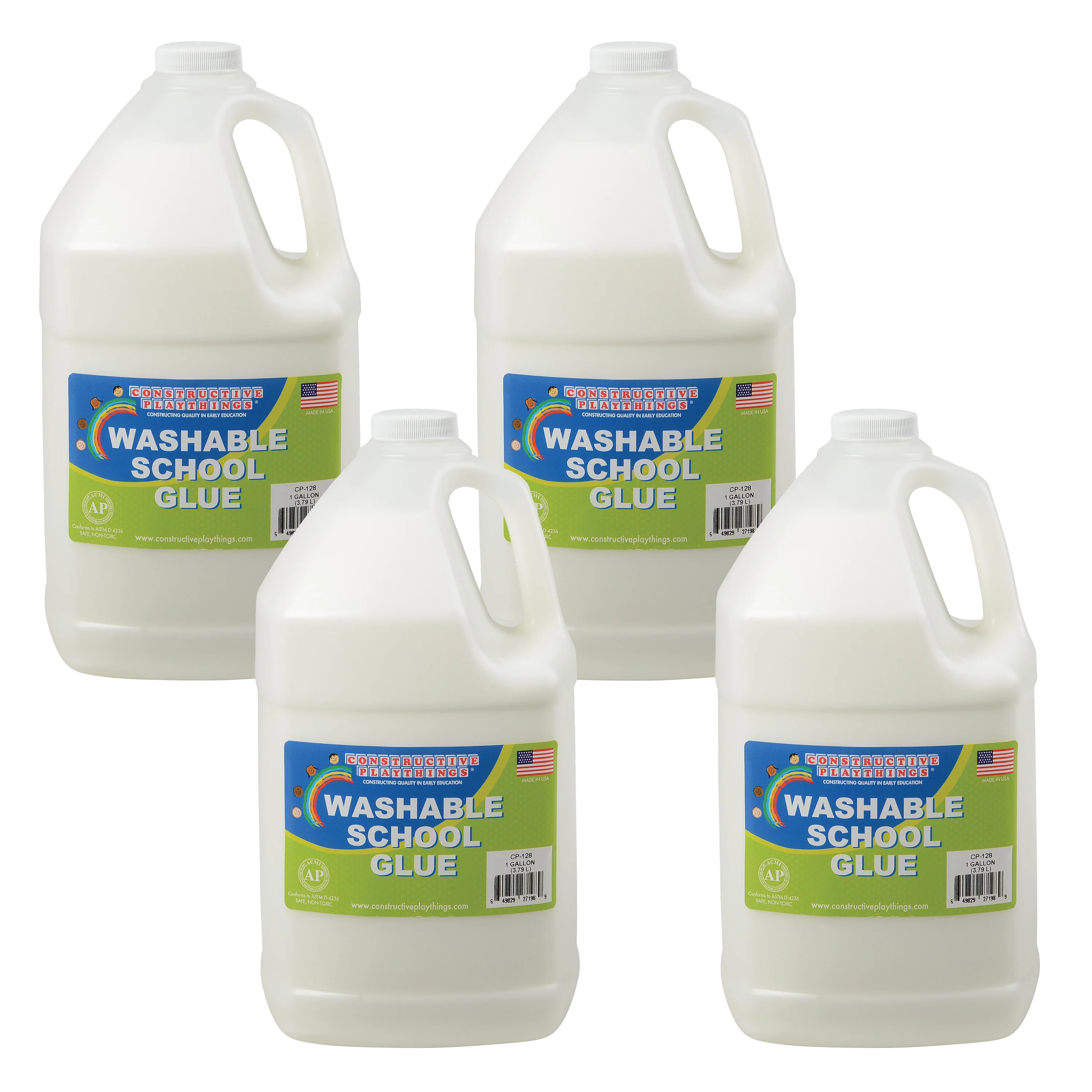 Washable White School Glue Gallon Bundle | Set of 4 Non-Toxic Craft Glue Jugs - Image 2