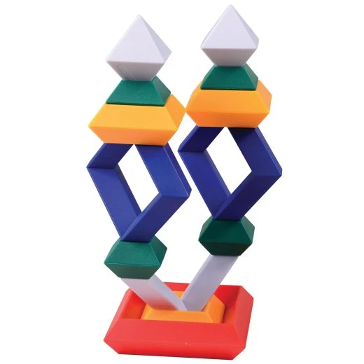 ImagAbility WEDGiTS™ Imagination 15-Piece Geometric Building Block Set - Wedgits