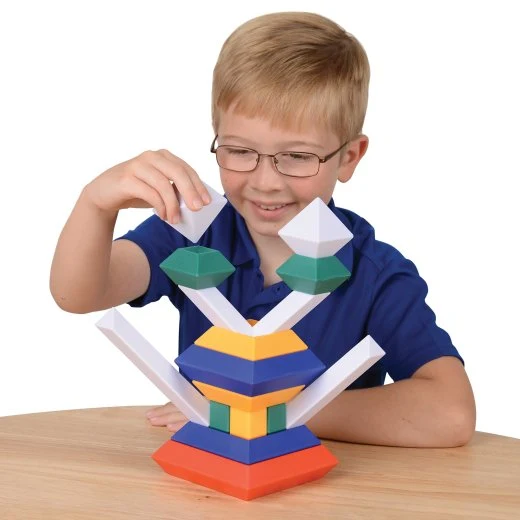 ImagAbility WEDGiTS™ Imagination 15-Piece Geometric Building Block Set - Wedgits - Image 2