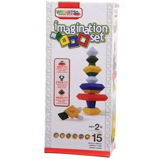 ImagAbility WEDGiTS™ Imagination 15-Piece Geometric Building Block Set - Wedgits - Image 4