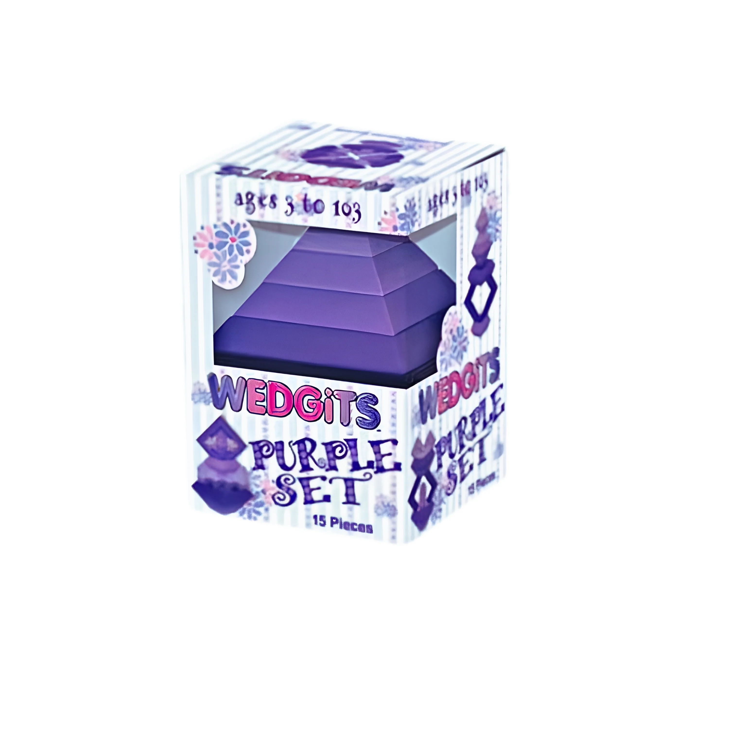 WEDGiTS Purple Building Set – 15 Piece Creative Construction - Wedgits - Image 3