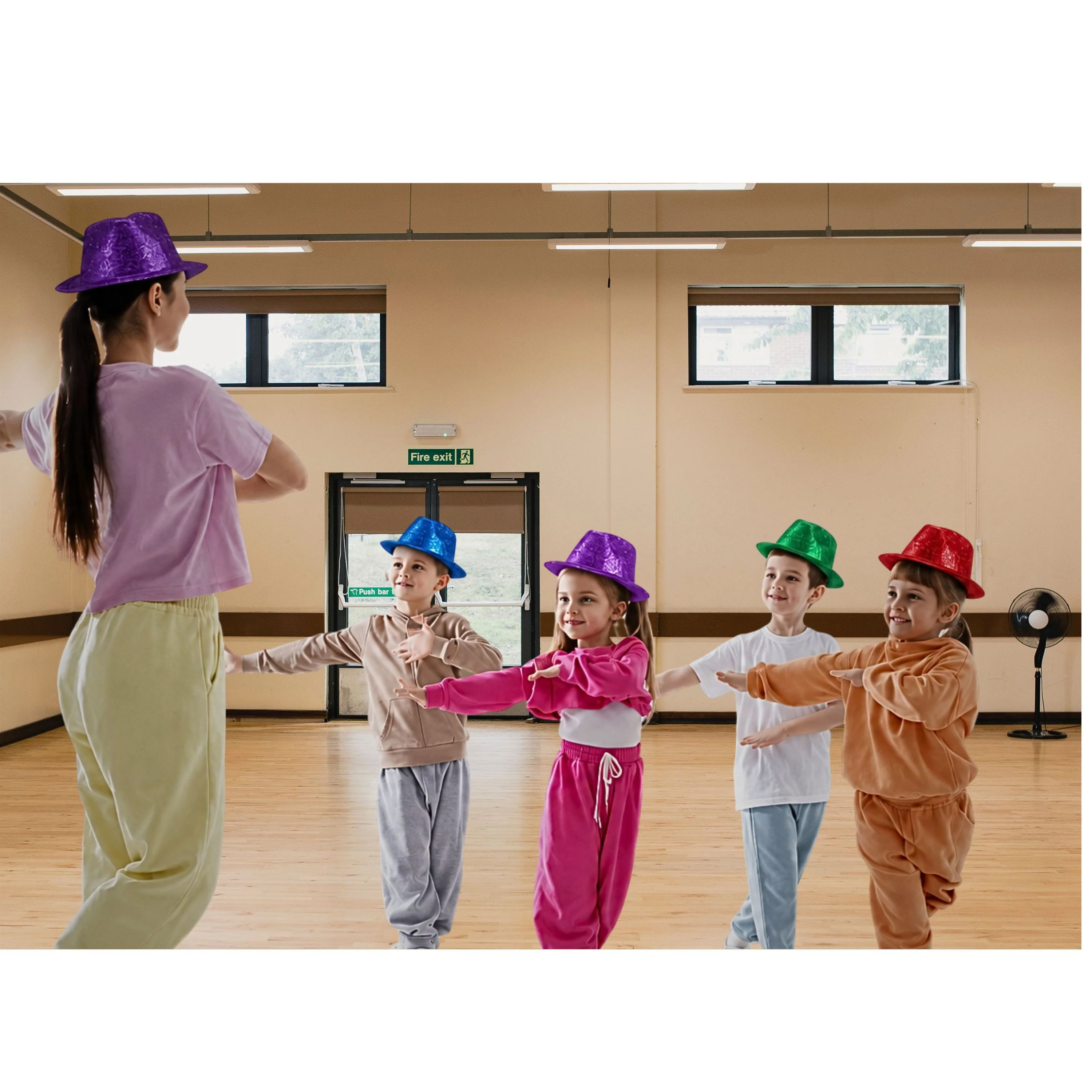 Glitter Dress-Up Dance & Theater Hats - Set of 12 - Image 2