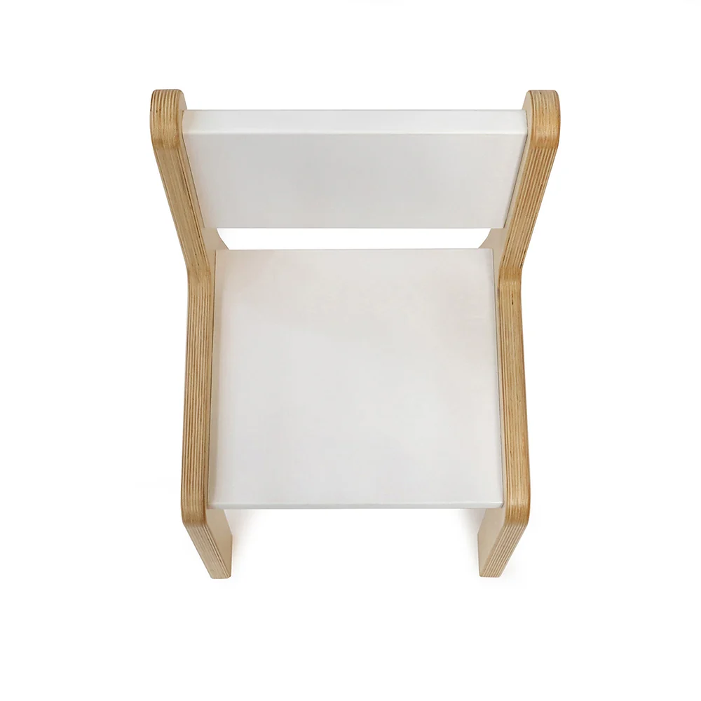 Whitney Plus 12" White Modern Birch Chair | Antimicrobial & Fully Assembled - Image 2