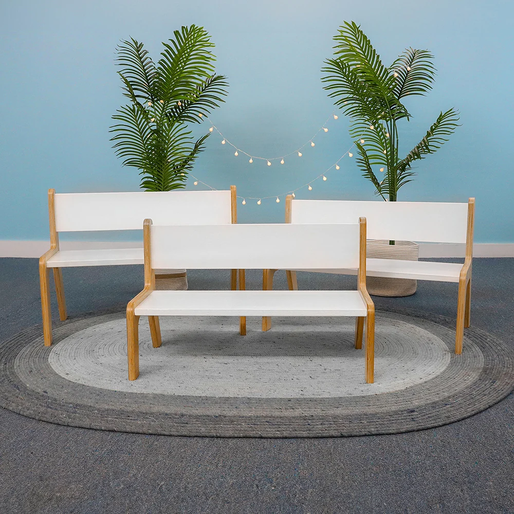 Whitney Plus 14″H Contoured Children’s Bench | Antimicrobial Classroom Seating - Image 5