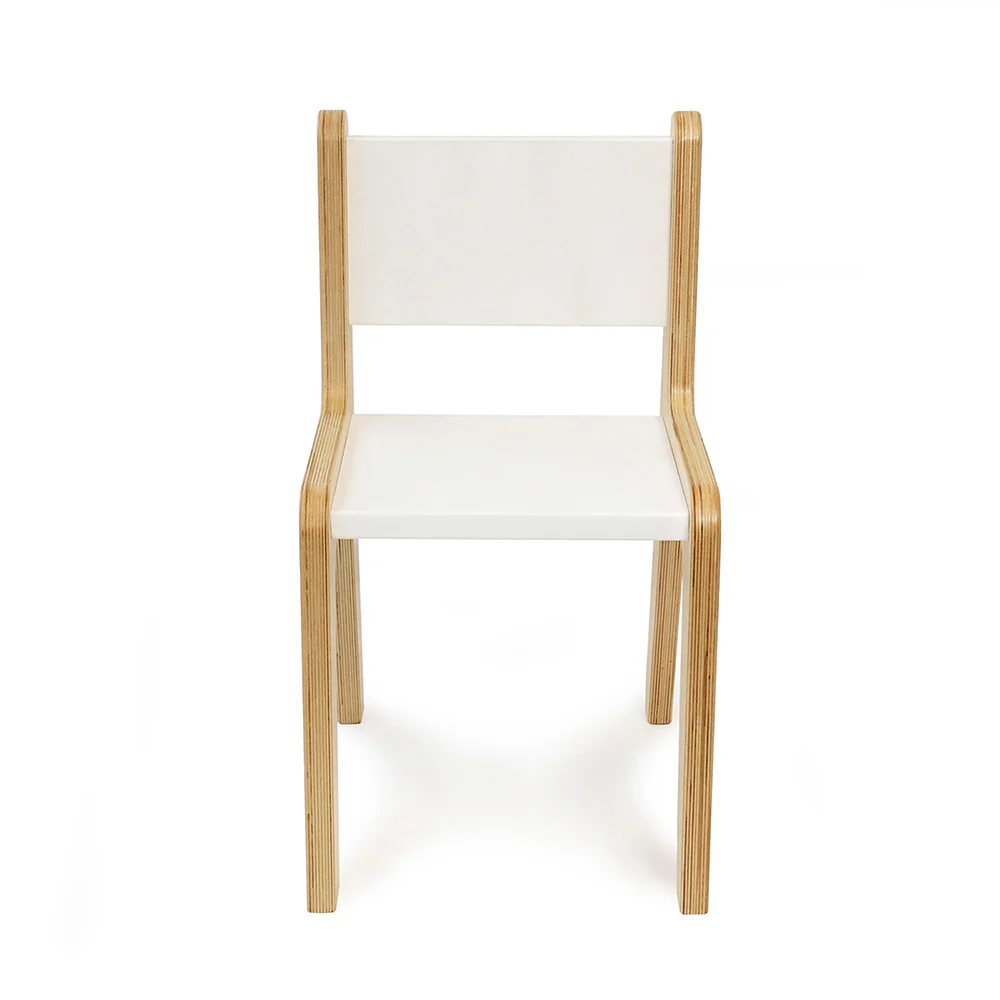 Whitney Plus 14" White Modern Birch Chair | Antimicrobial & Fully Assembled