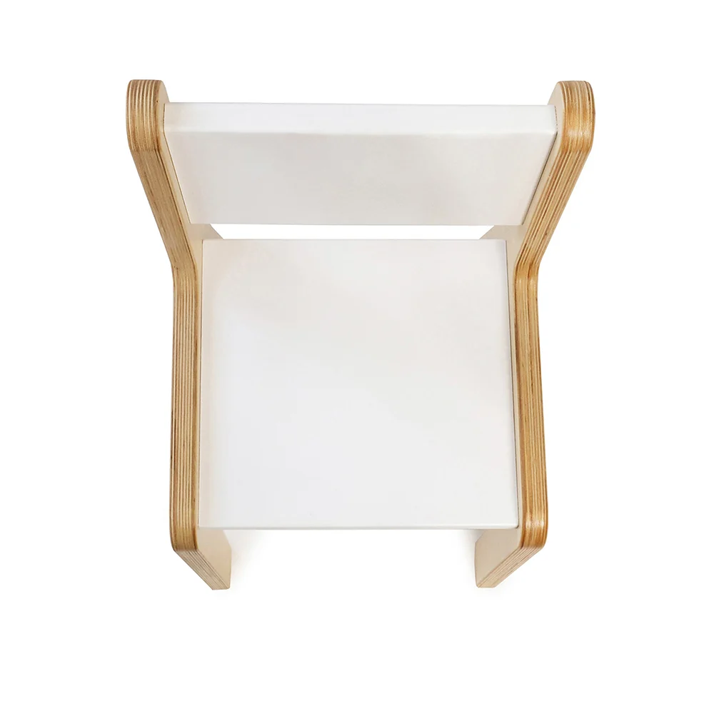 Whitney Plus 14" White Modern Birch Chair | Antimicrobial & Fully Assembled - Image 2