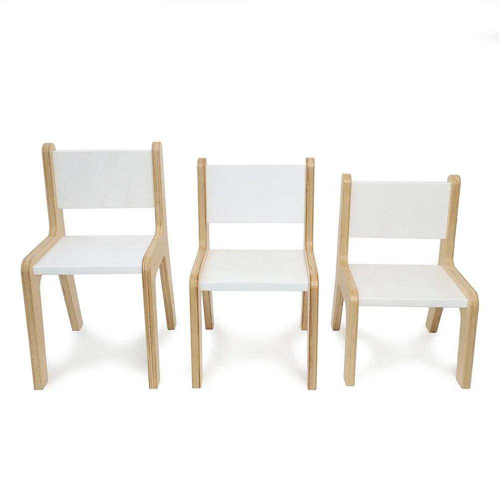 Whitney Plus 14" White Modern Birch Chair | Antimicrobial & Fully Assembled - Image 3