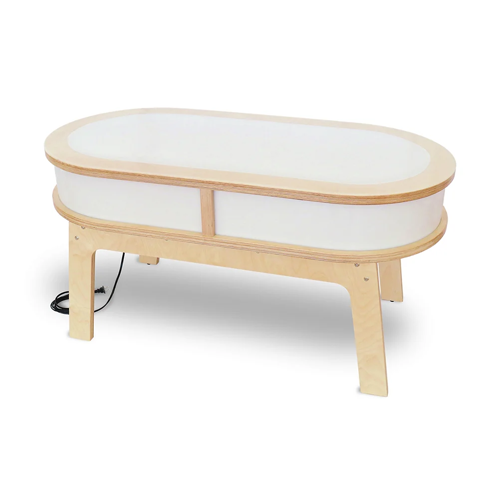 Whitney Plus Radiant LED Light Table | Curved Educational Light Table with Side Panels & UL-Listed Even Glow