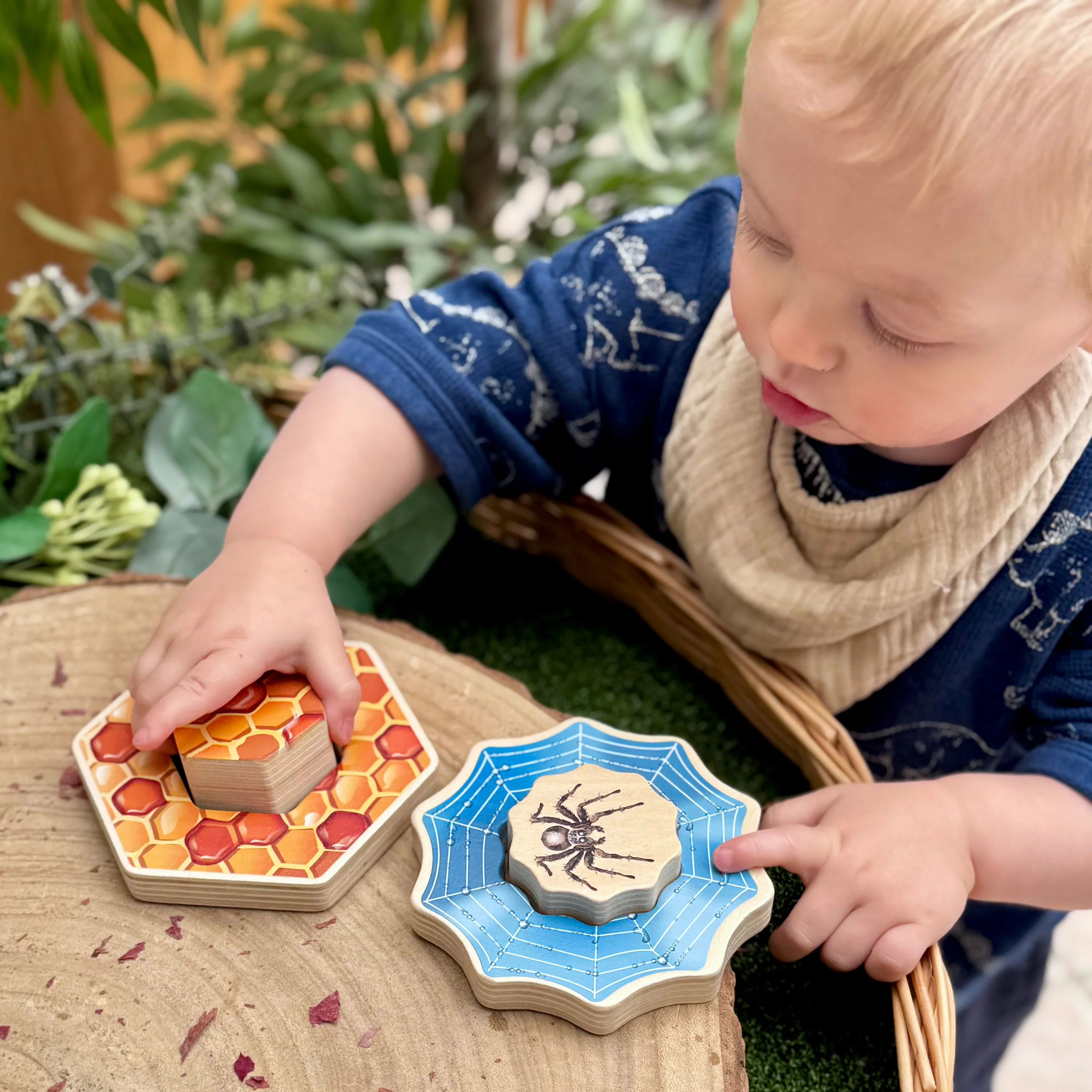 Who’s Hiding Garden Bugs Wooden Puzzle Set | Double-Sided Toddler Puzzle with Hidden Insects & Habitat Scenes - Image 8