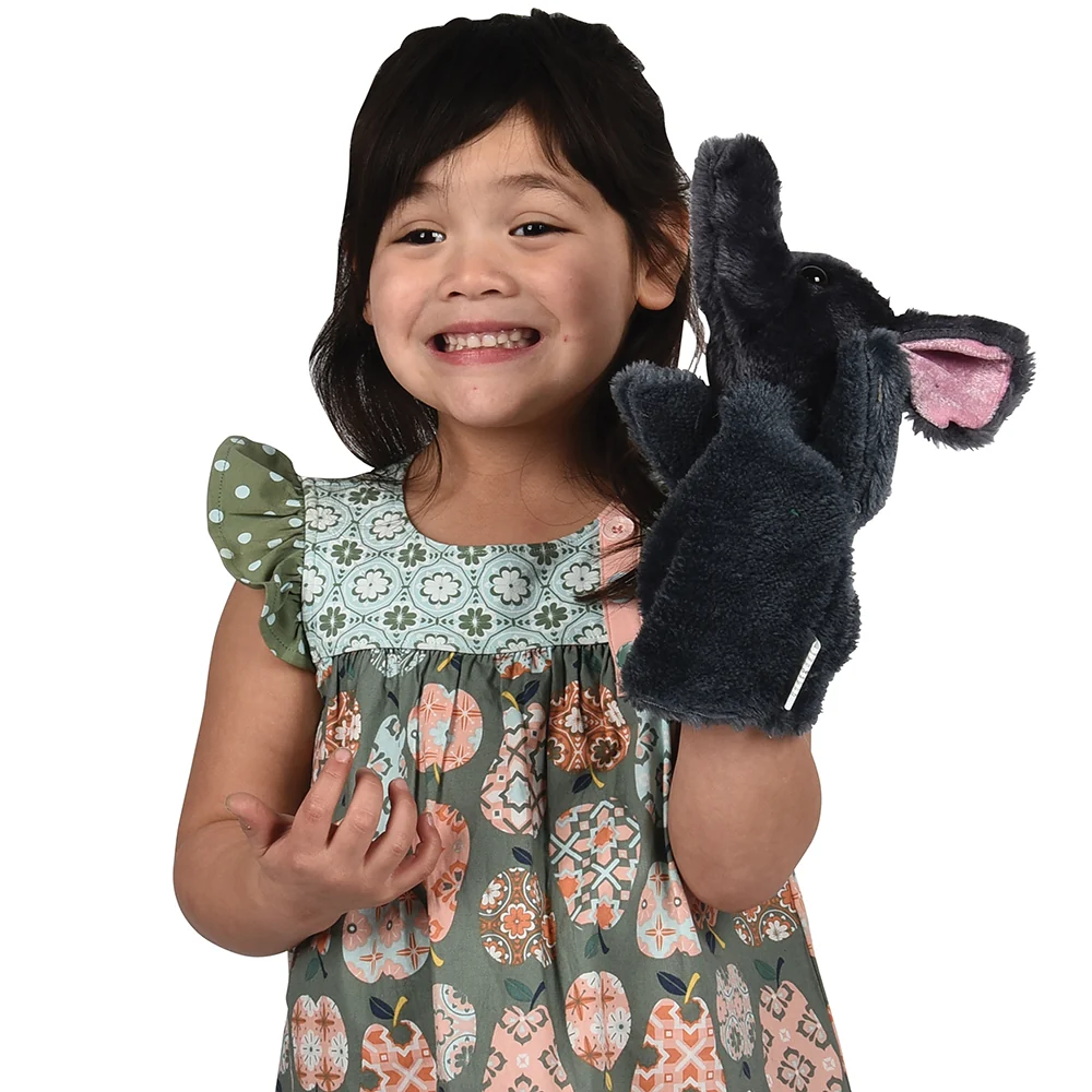 Wild Animal Plush Puppet - Elephant Plush Puppet - Image 3