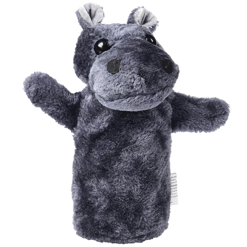 Wild Animal Plush Puppet - Hippo Puppet - Image 3