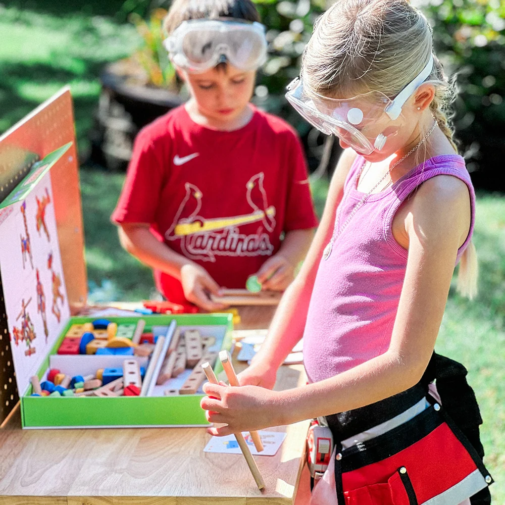 Wood Nut & Bolt Builder Set | 84 Piece STEM Activity Kit - Image 6