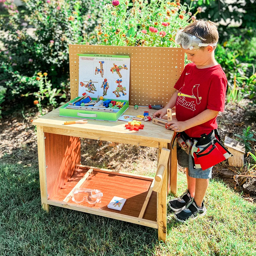 Wood Nut & Bolt Builder Set | 84 Piece STEM Activity Kit - Image 8