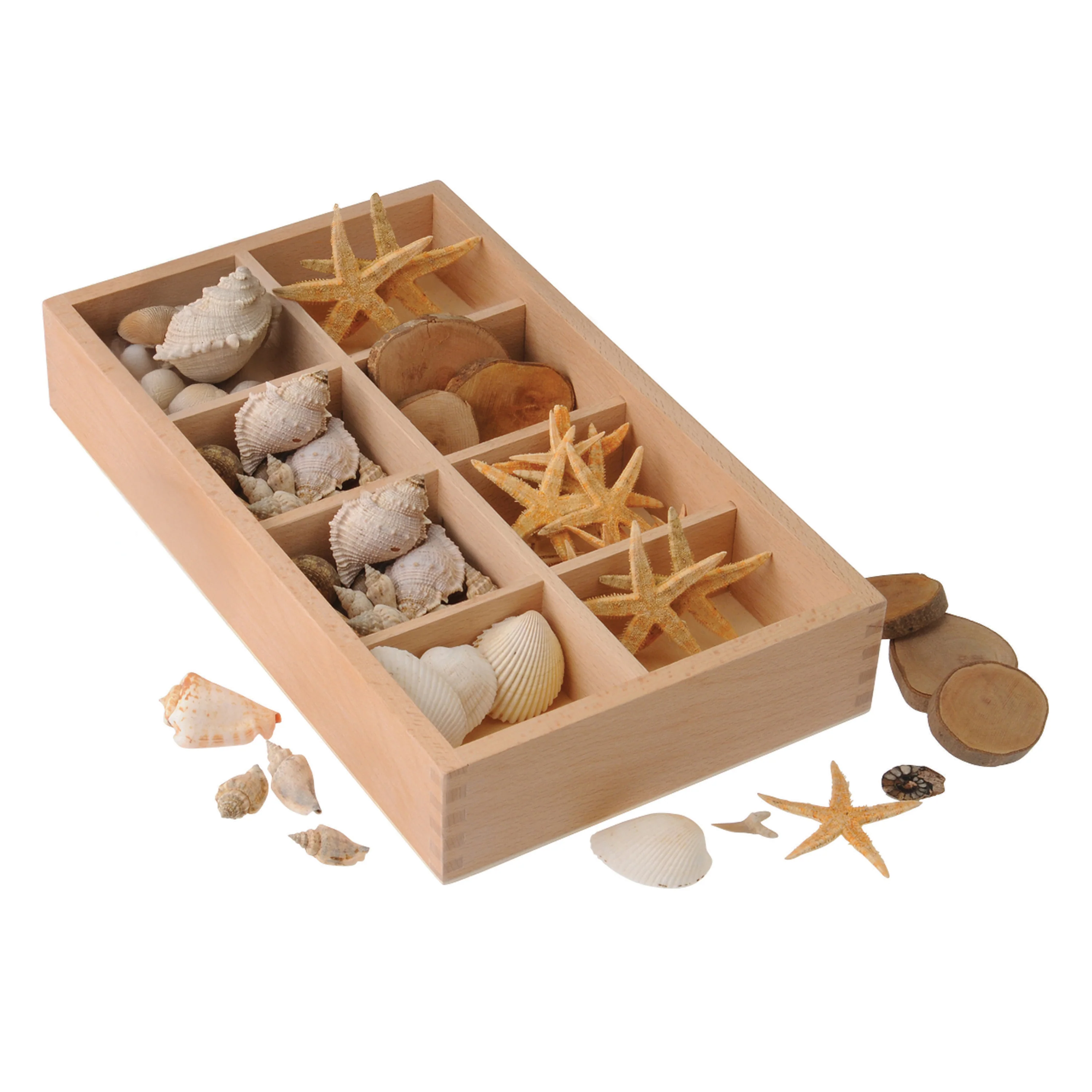 Wooden Sorting Box | 8-Compartment Eco-Friendly Organizer - Image 2