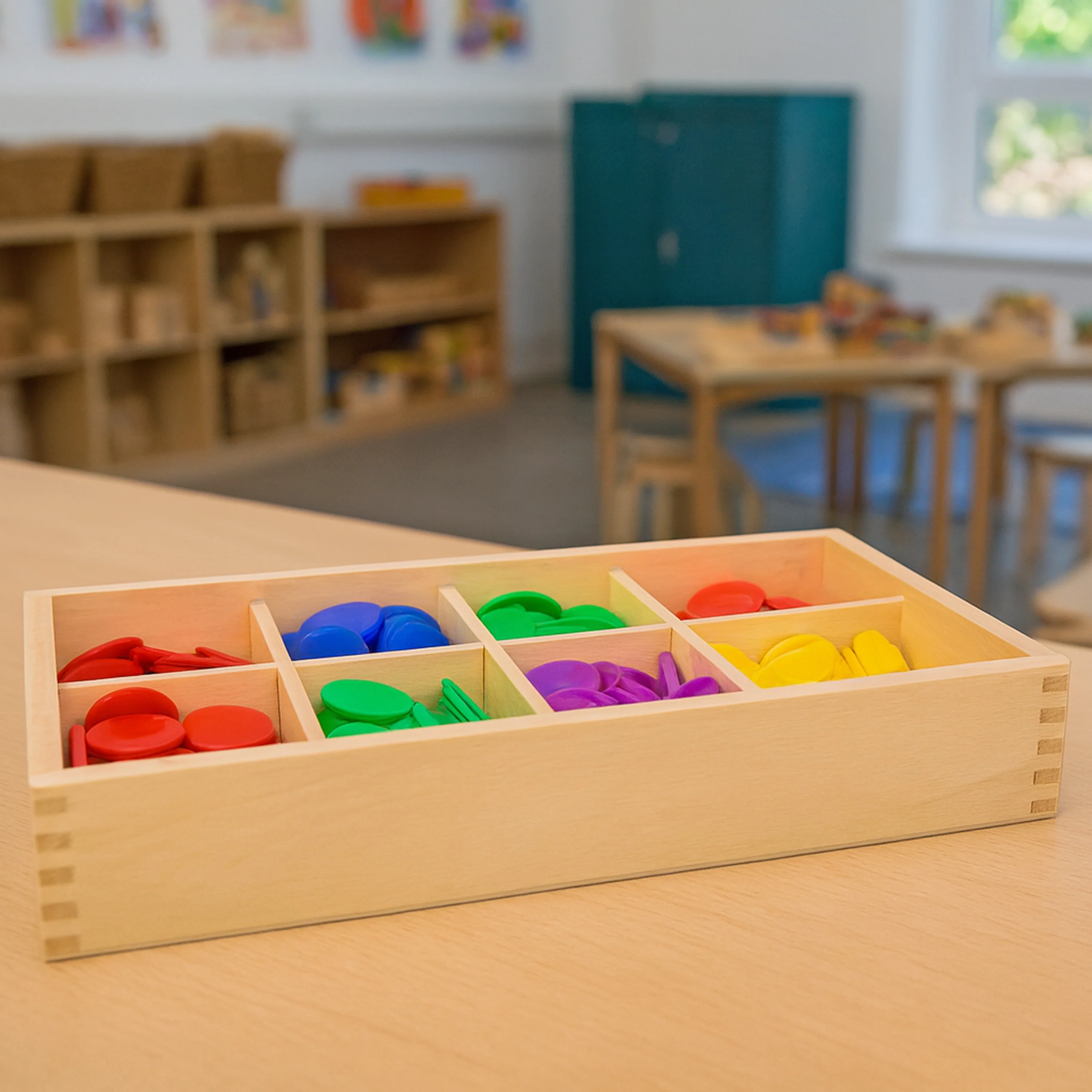 Wooden Sorting Box | 8-Compartment Eco-Friendly Organizer - Image 5