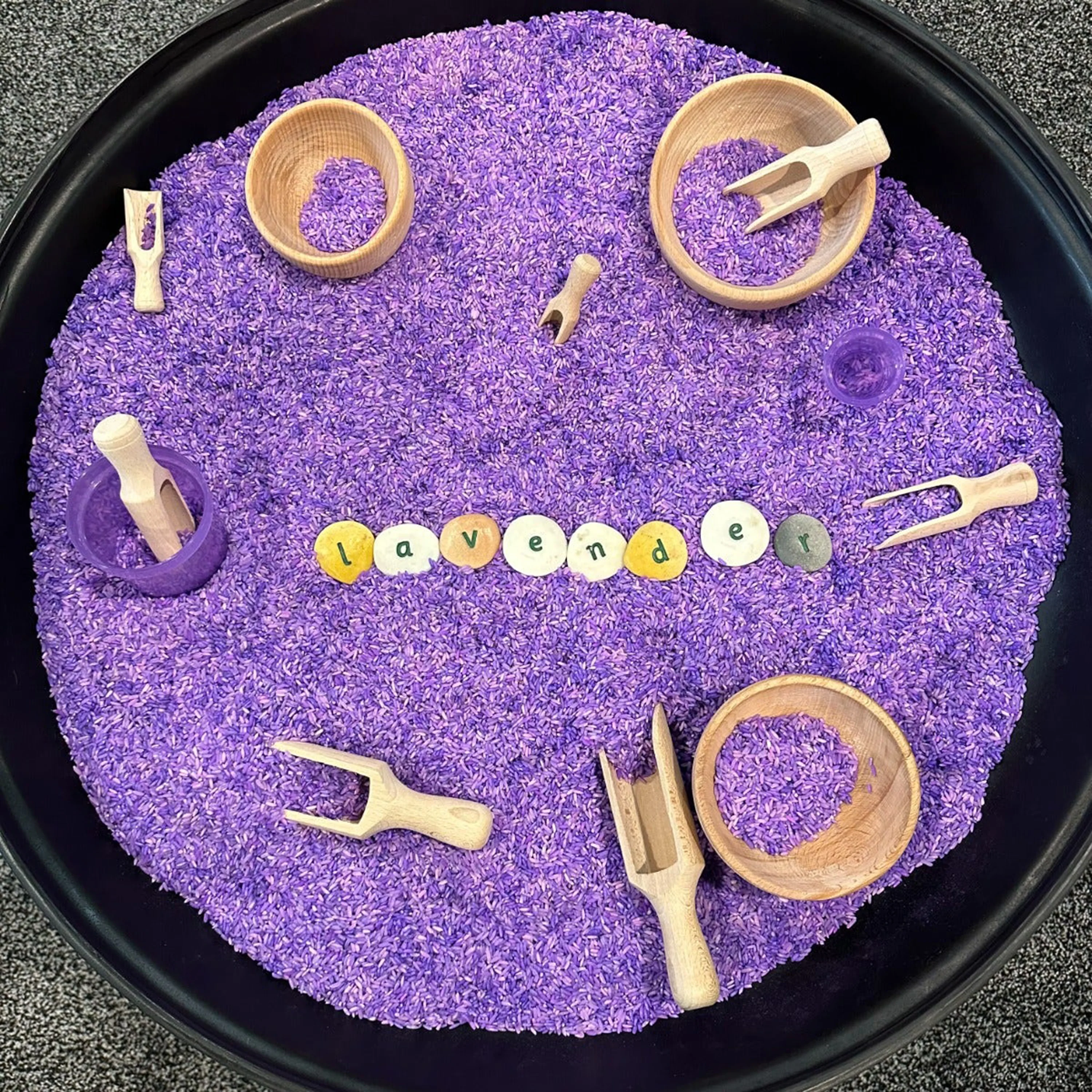 Wooden Bowls & Spoons Sensory Exploration Set | Natural Fine Motor Sorting and Measuring Activity - Image 4